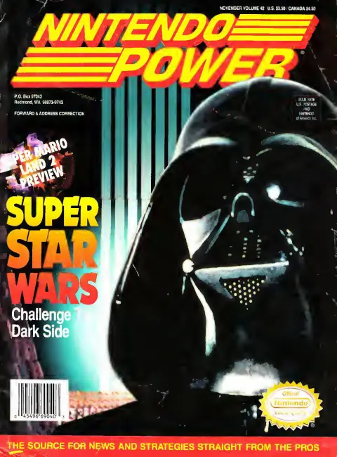 Nintendo Power issue 42 cover — Super Star Wars