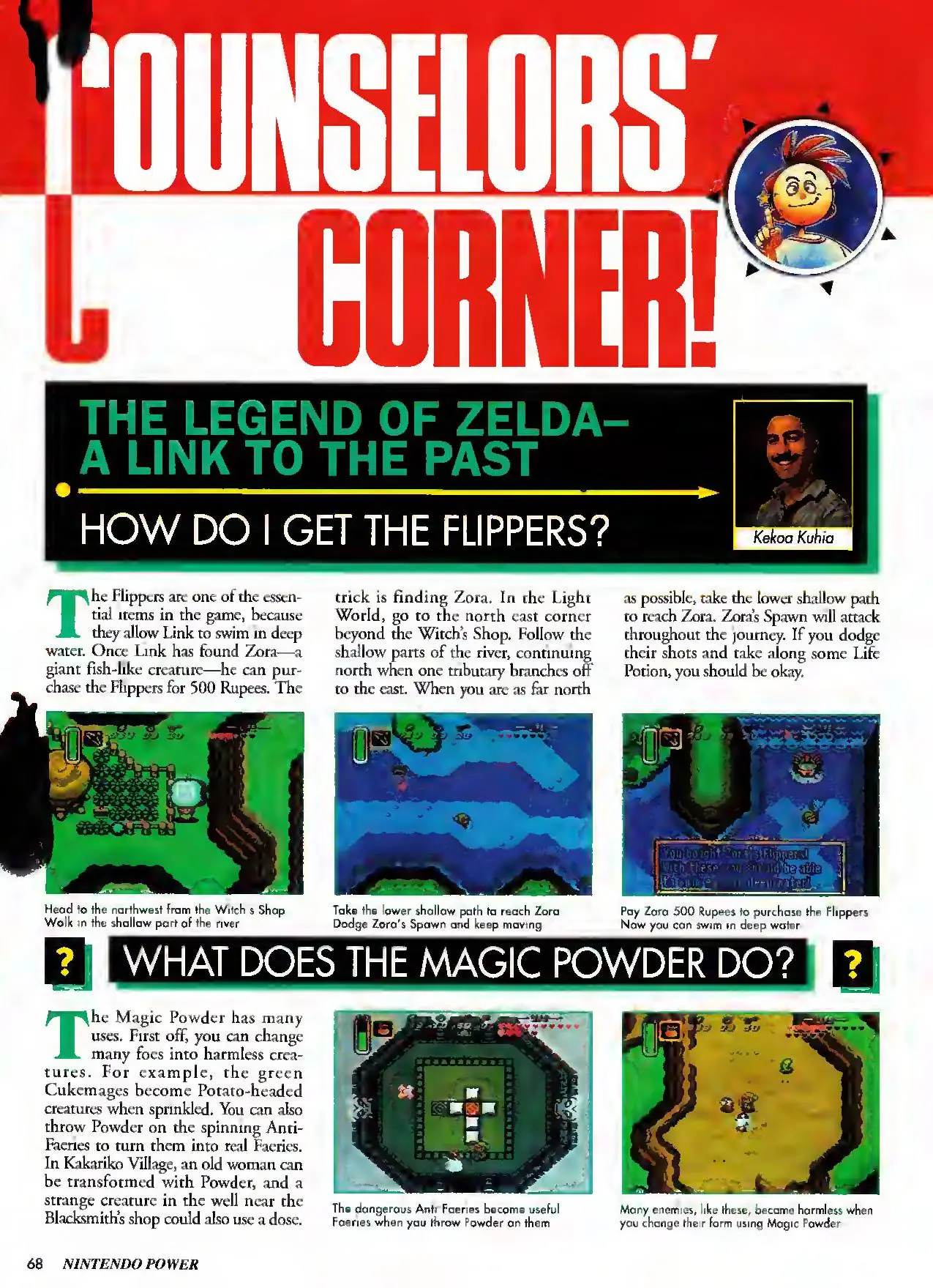 Counselor's Corner from Nintendo Power issue 43, page 68