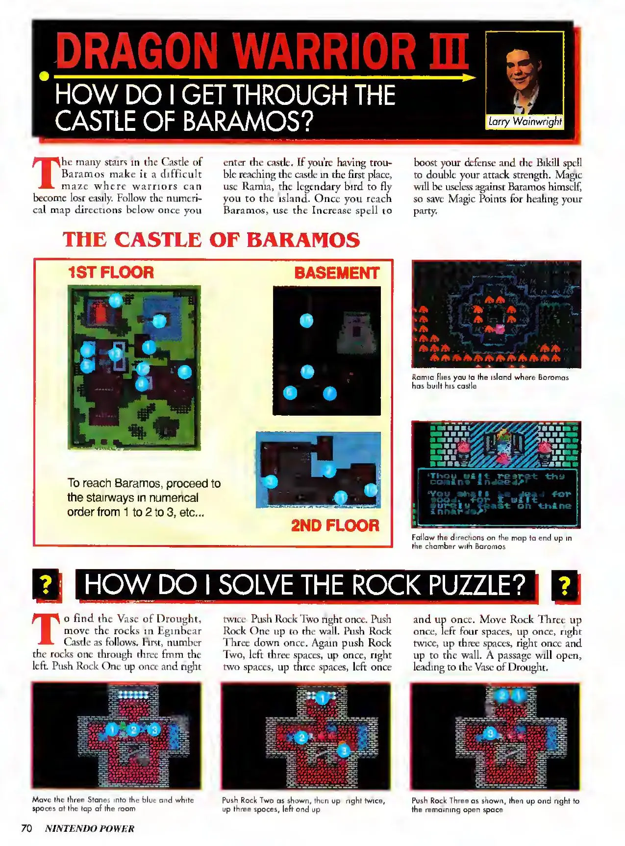 Counselor's Corner from Nintendo Power issue 43, page 70