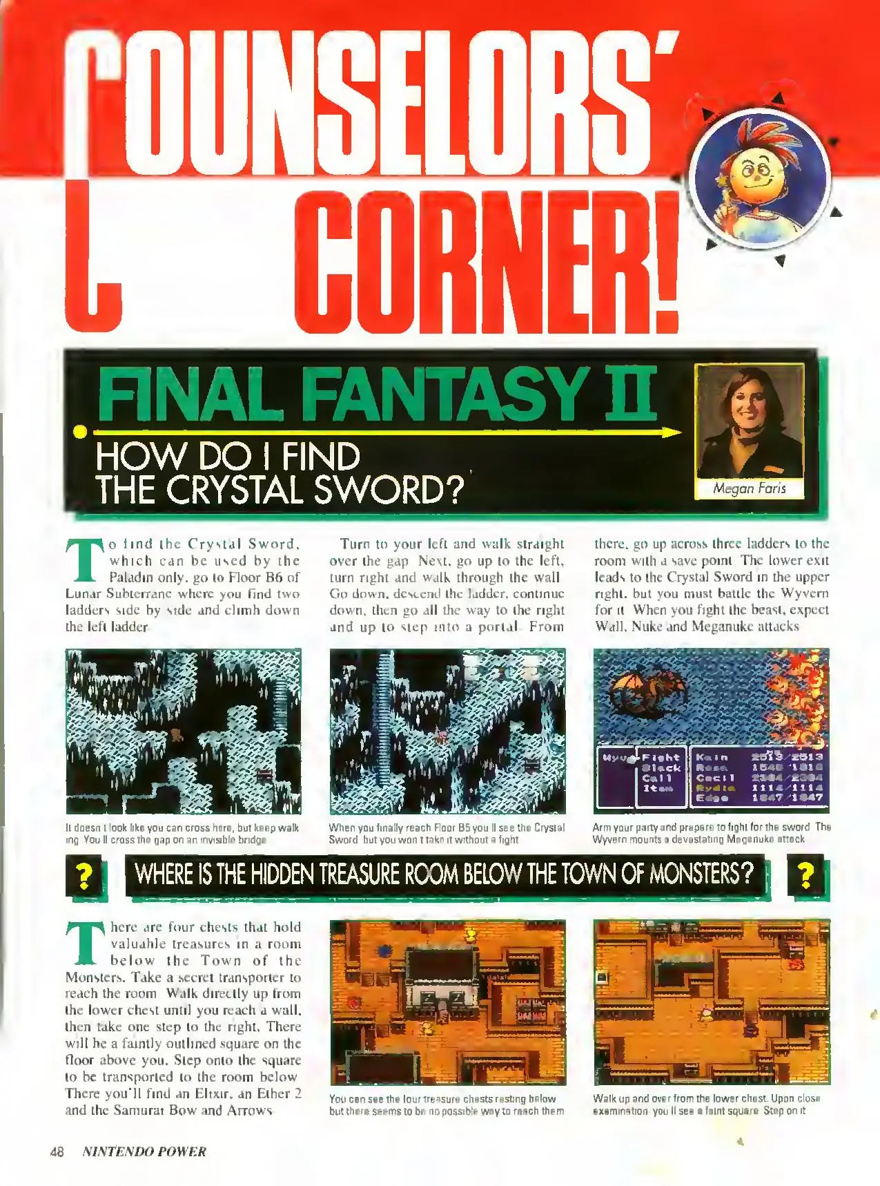 Counselor's Corner from Nintendo Power issue 44, page 48