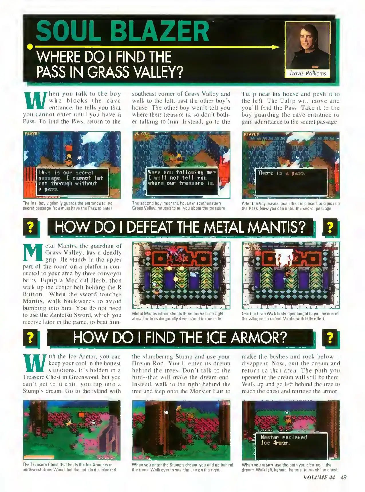 Counselor's Corner from Nintendo Power issue 44, page 49