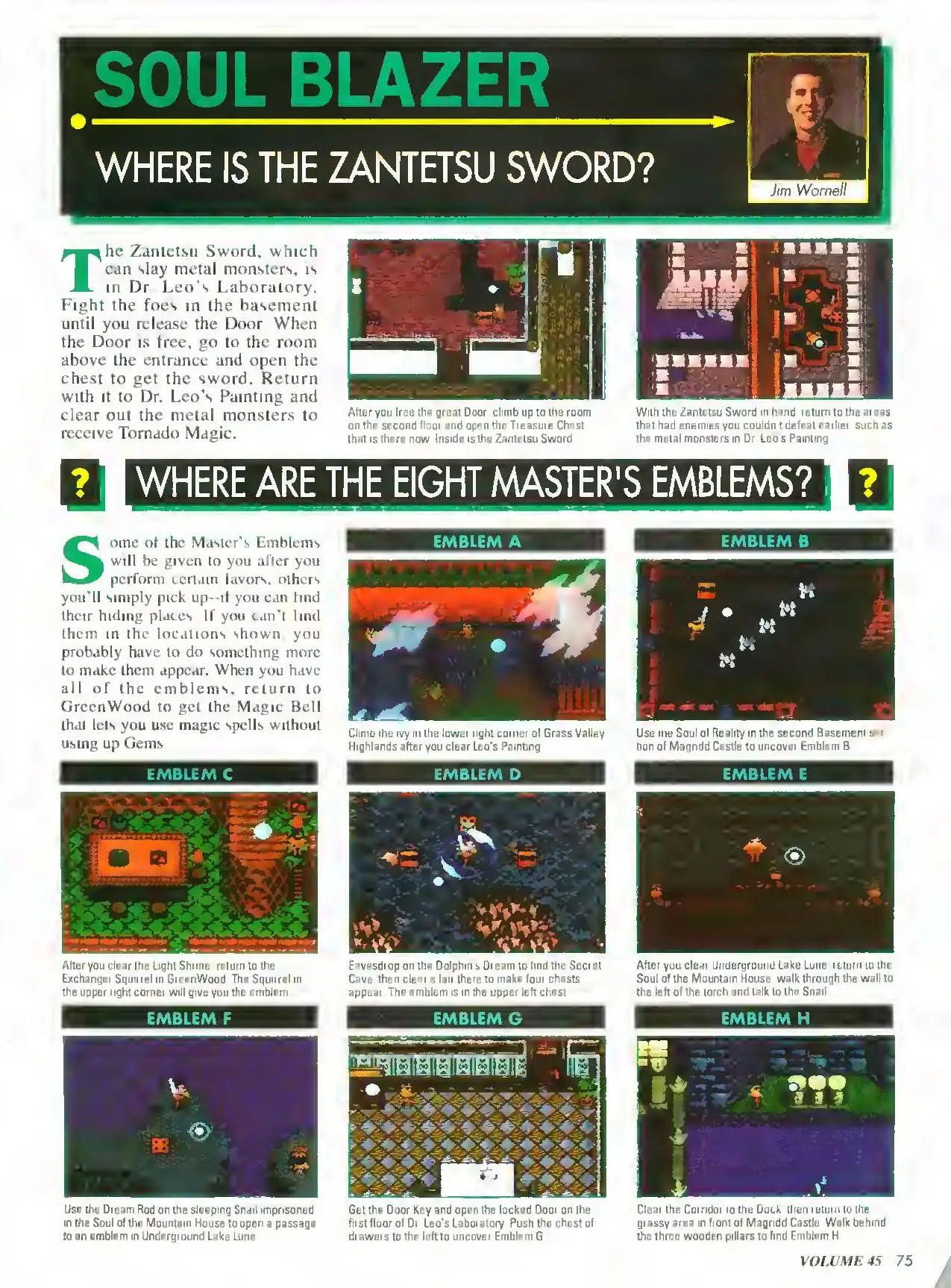 Counselor's Corner from Nintendo Power issue 45, page 75