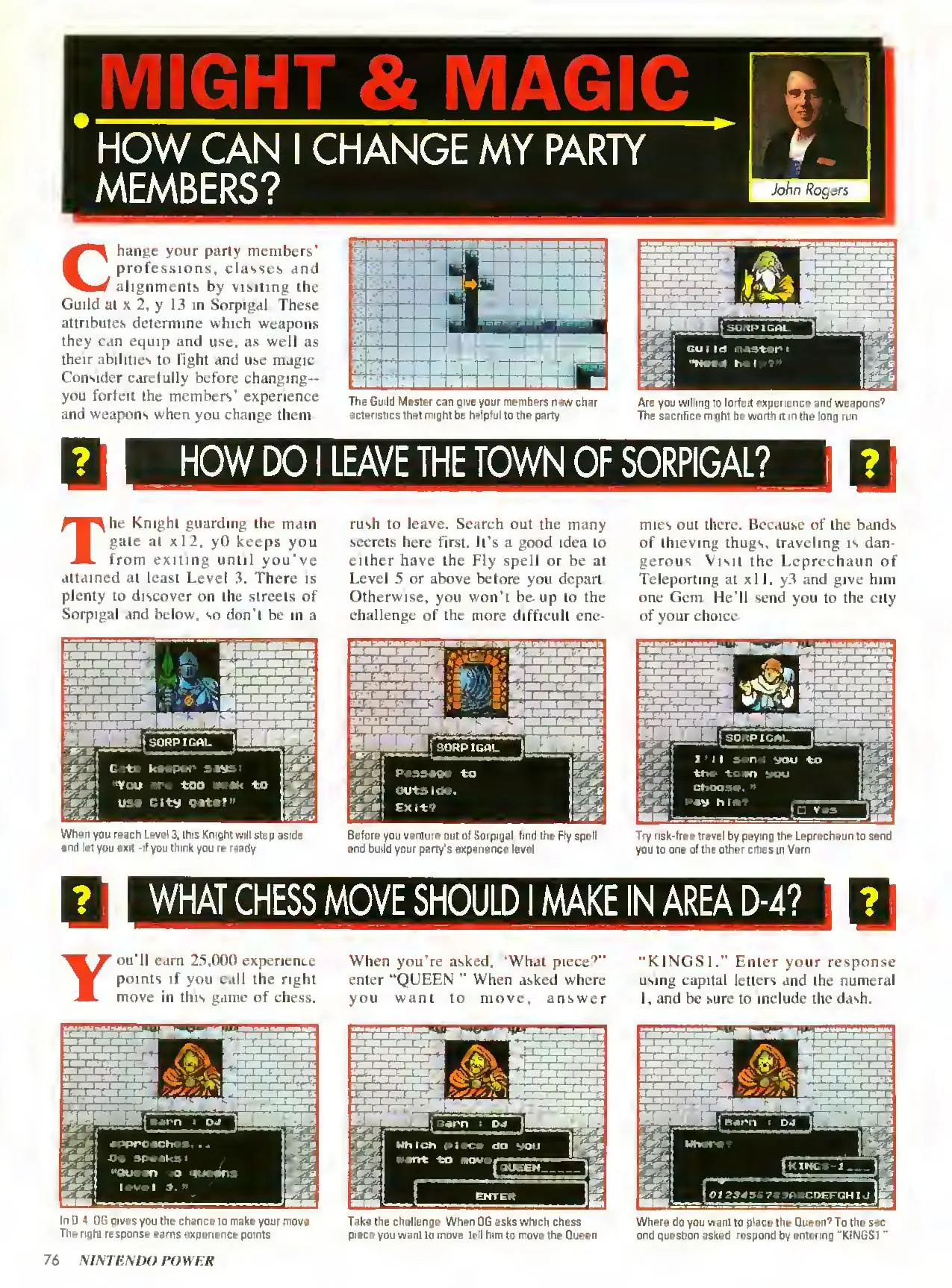 Counselor's Corner from Nintendo Power issue 45, page 76