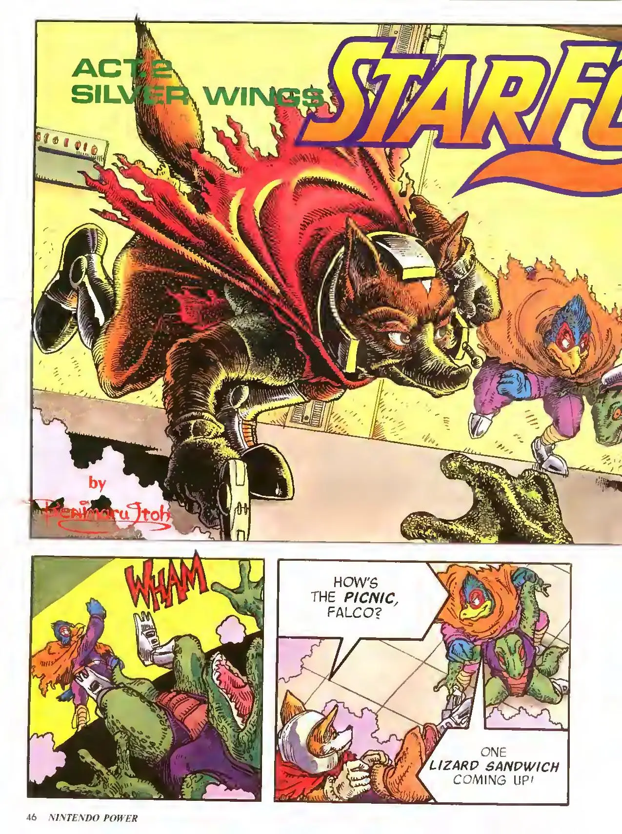 Star Fox from Nintendo Power issue 46, first page