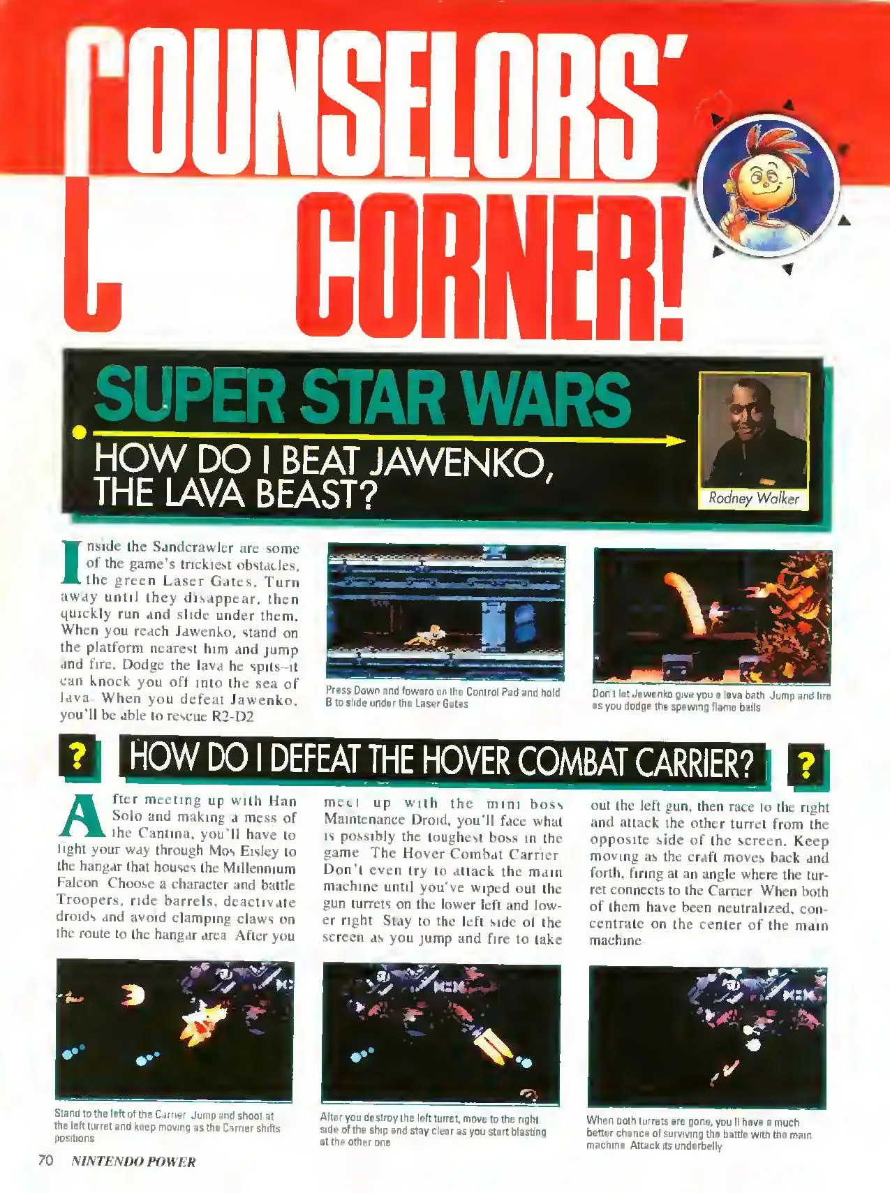 Counselor's Corner from Nintendo Power issue 46, page 70