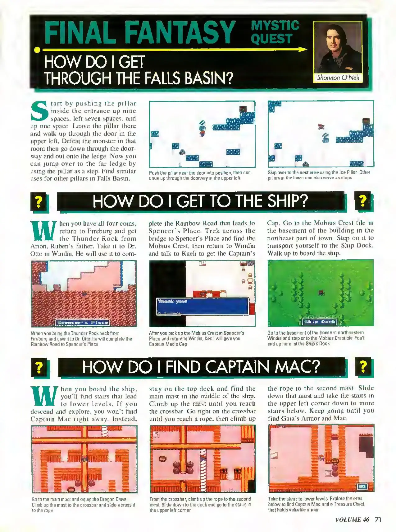 Counselor's Corner from Nintendo Power issue 46, page 71