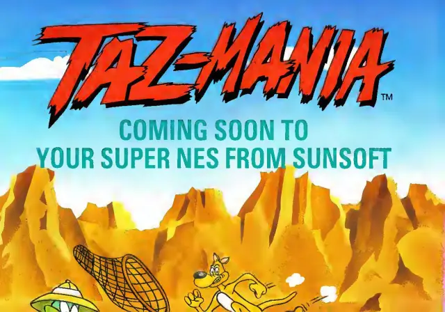 Pull-out poster from Nintendo Power issue 46 — Taz-Mania