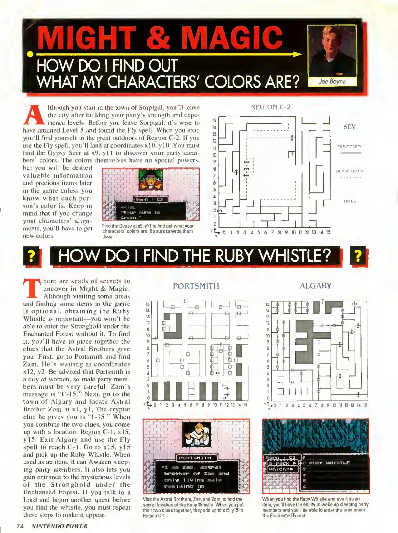 Counselor's Corner from Nintendo Power issue 47, page 74