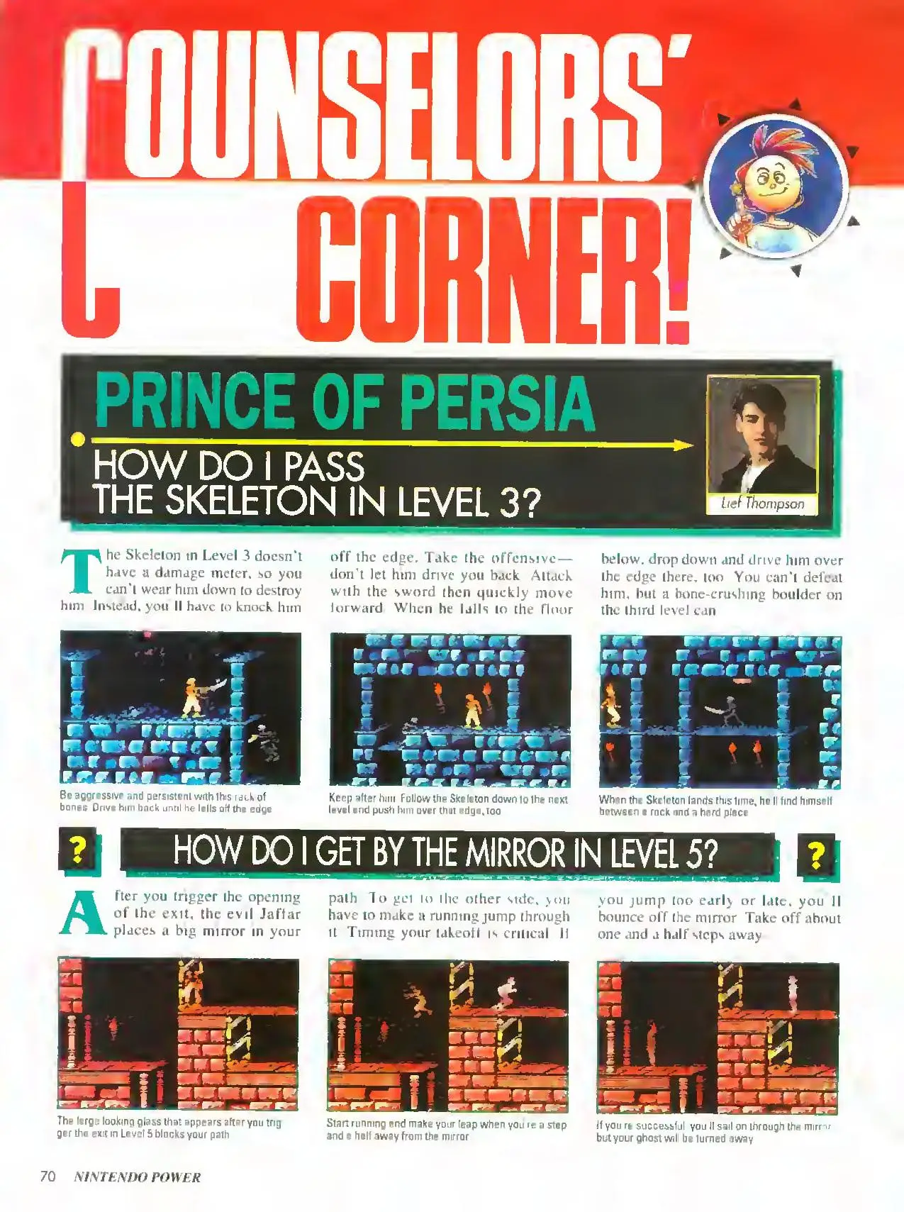 Counselor's Corner from Nintendo Power issue 48, page 70