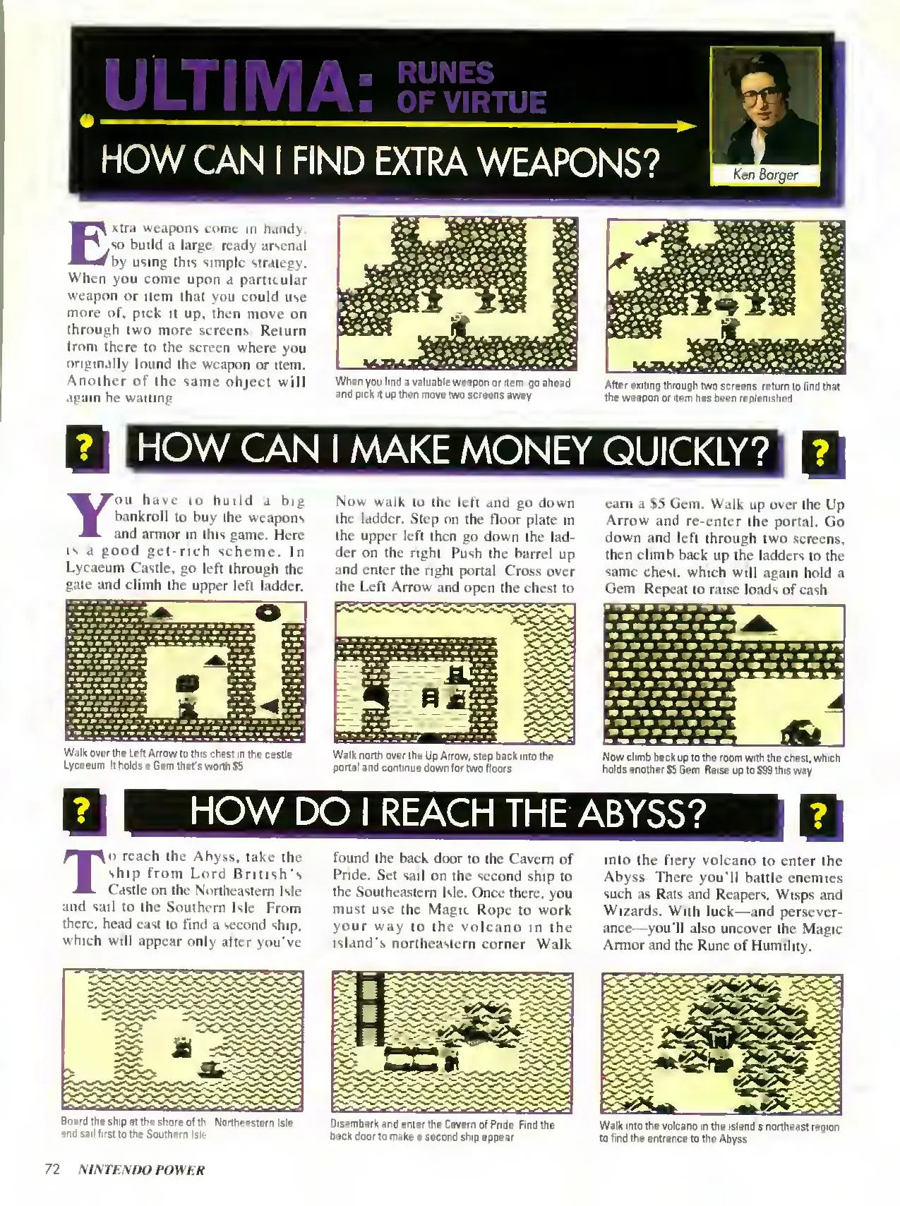 Counselor's Corner from Nintendo Power issue 48, page 72