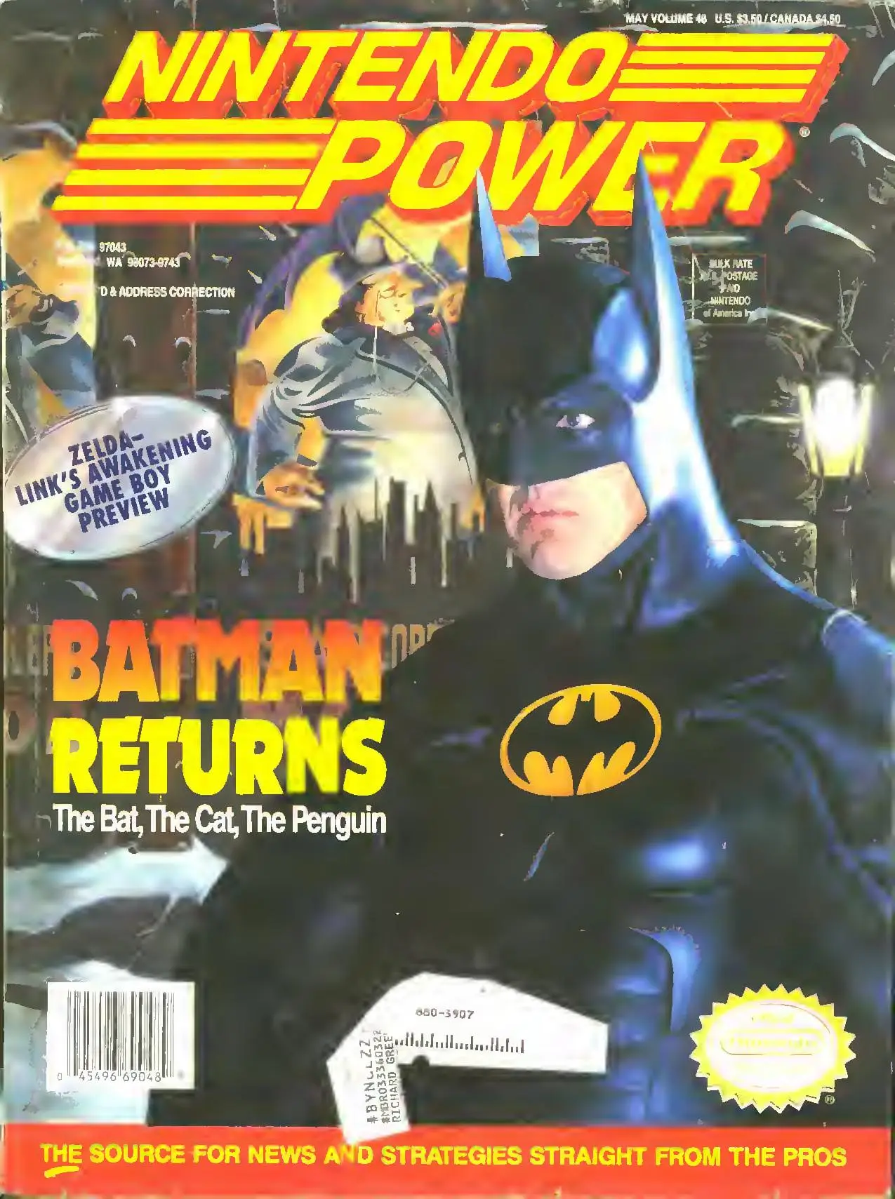 Nintendo Power issue 48 cover — Batman Returns