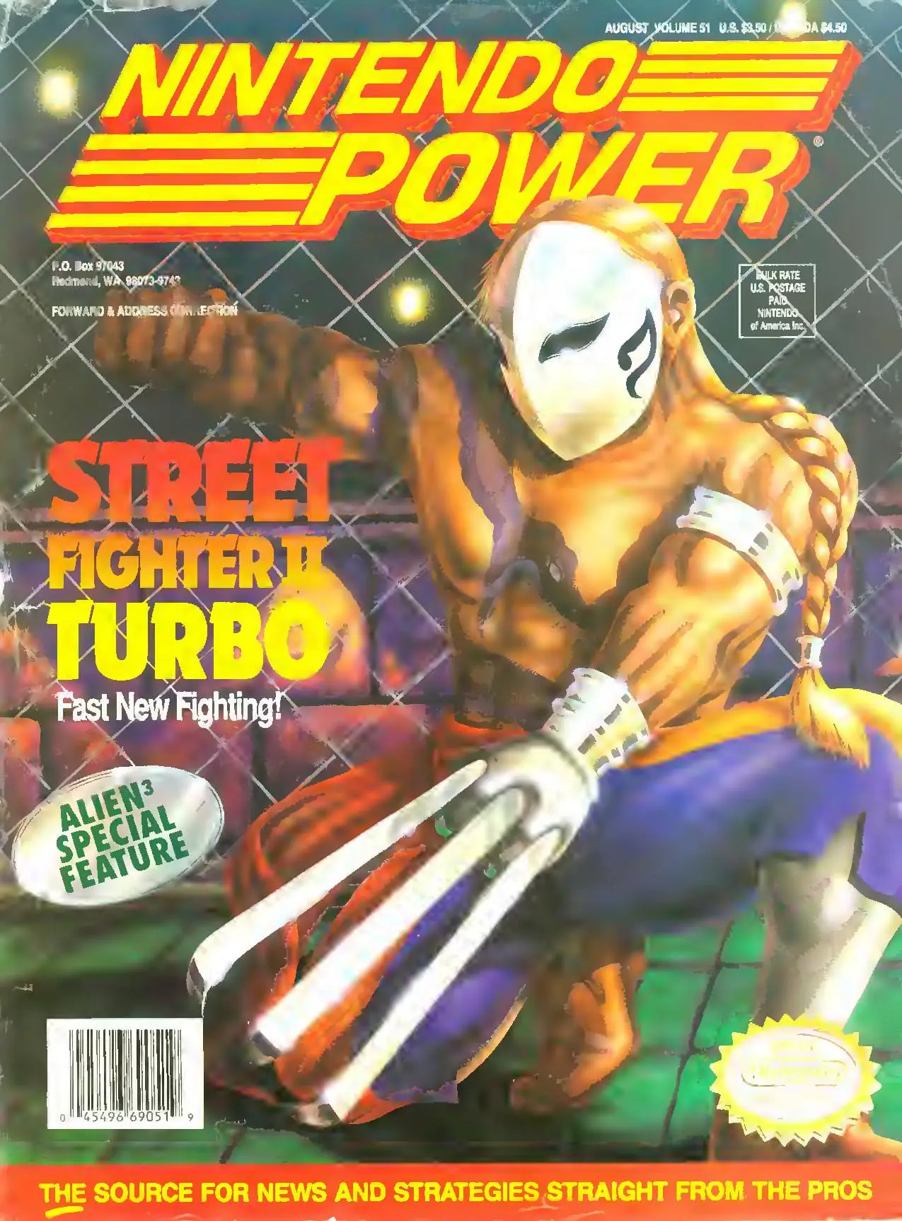 Nintendo Power issue 51 cover — Street Fighter 2: Turbo