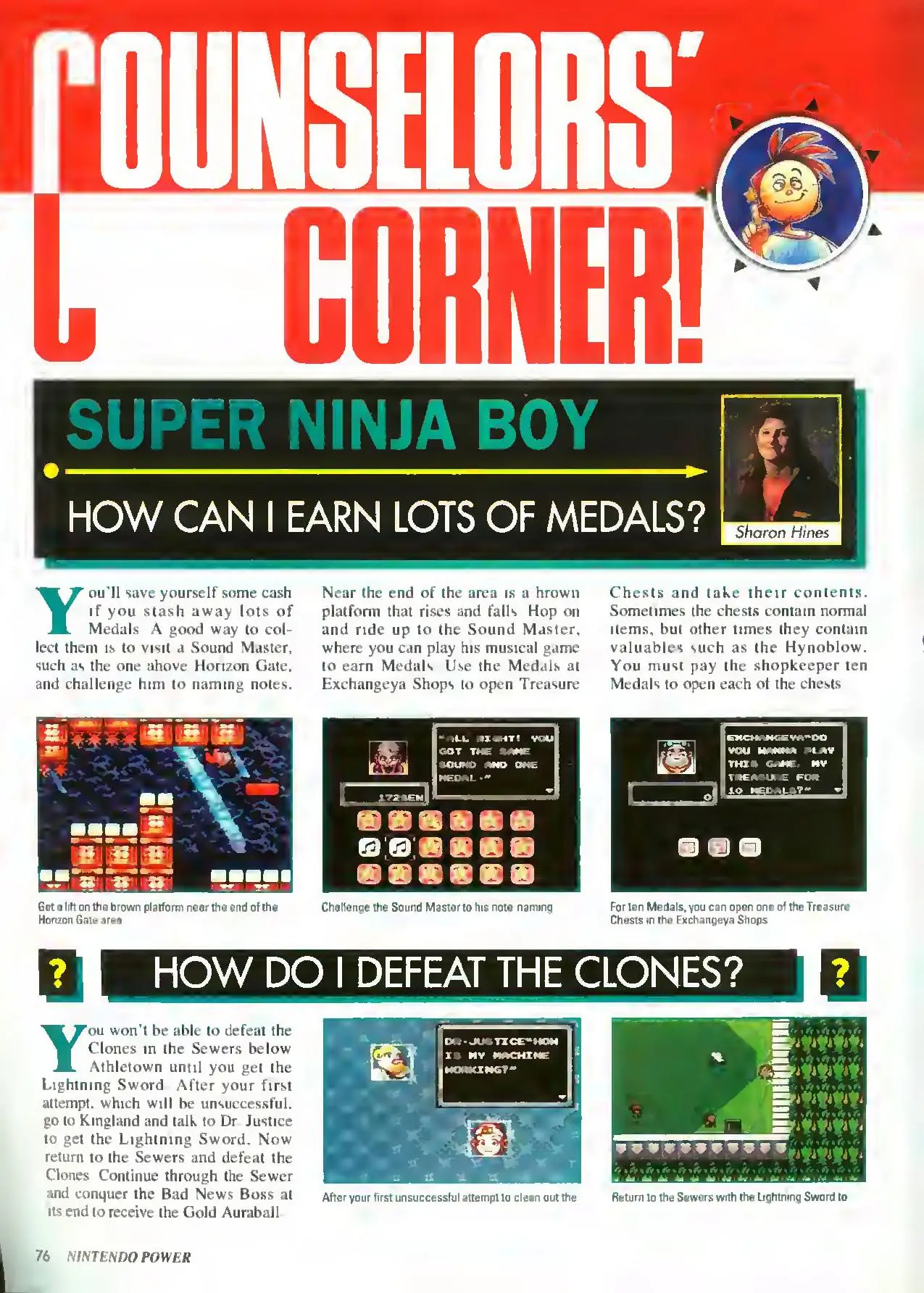Counselor's Corner from Nintendo Power issue 52, page 76