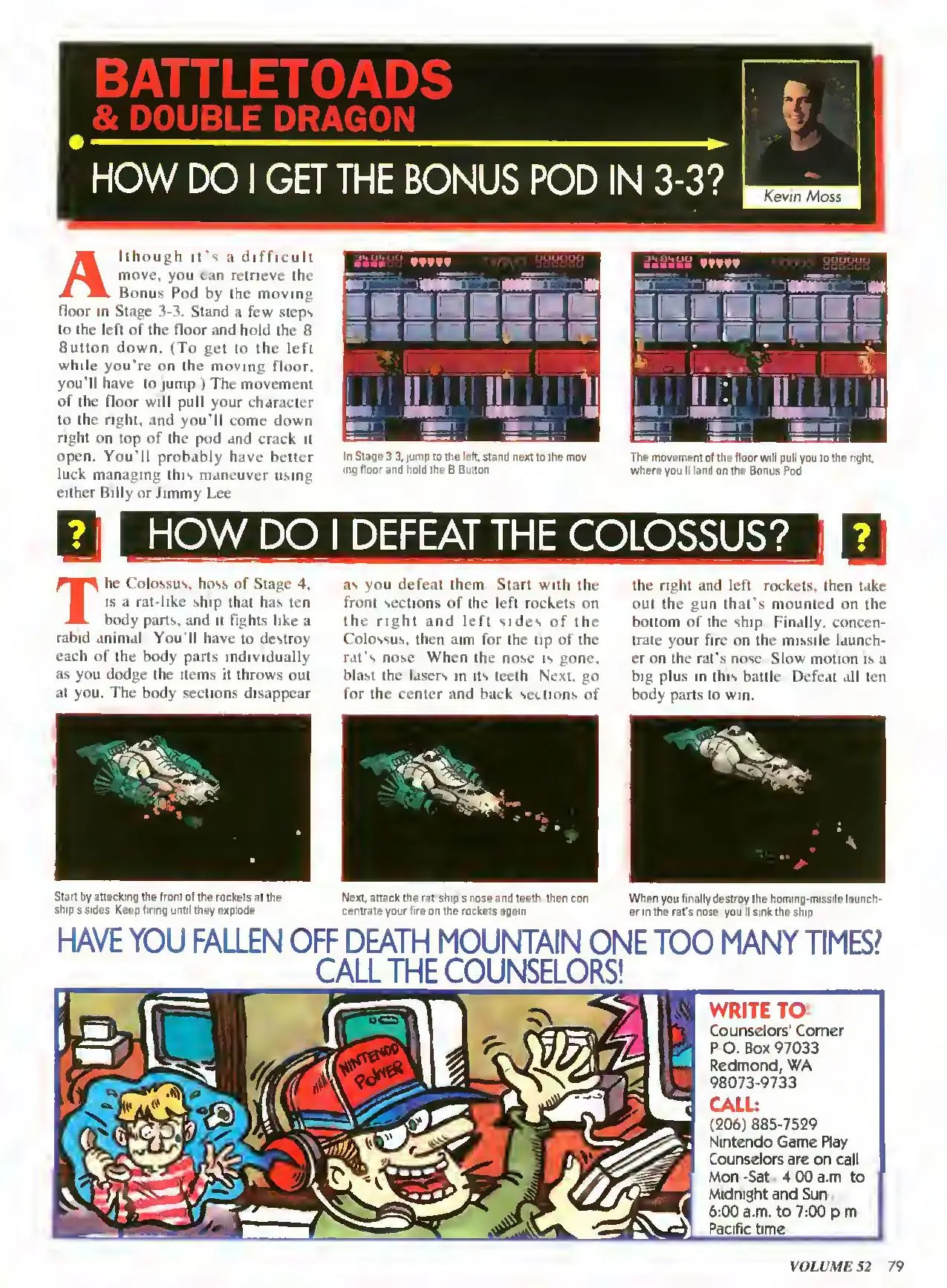Counselor's Corner from Nintendo Power issue 52, page 79