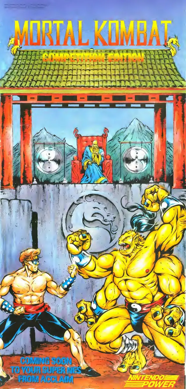 Pull-out poster from Nintendo Power issue 52 — Mortal Kombat