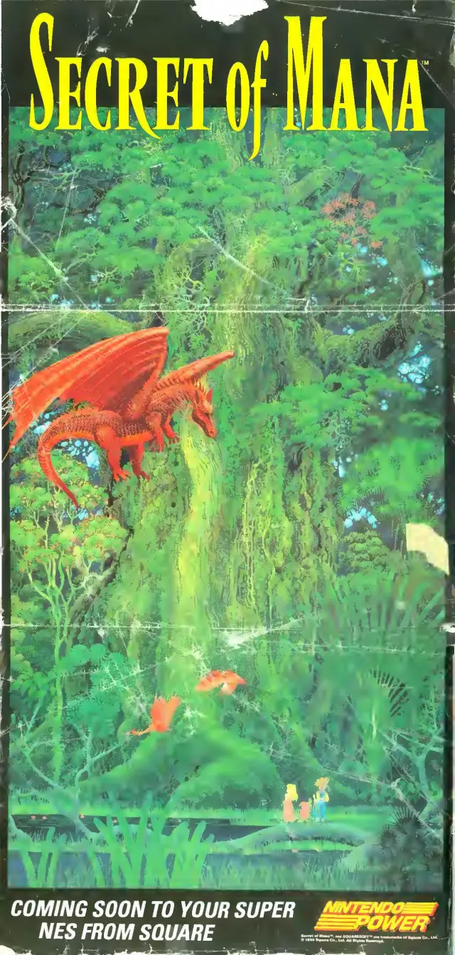 Pull-out poster from Nintendo Power issue 53 — Secret of Mana