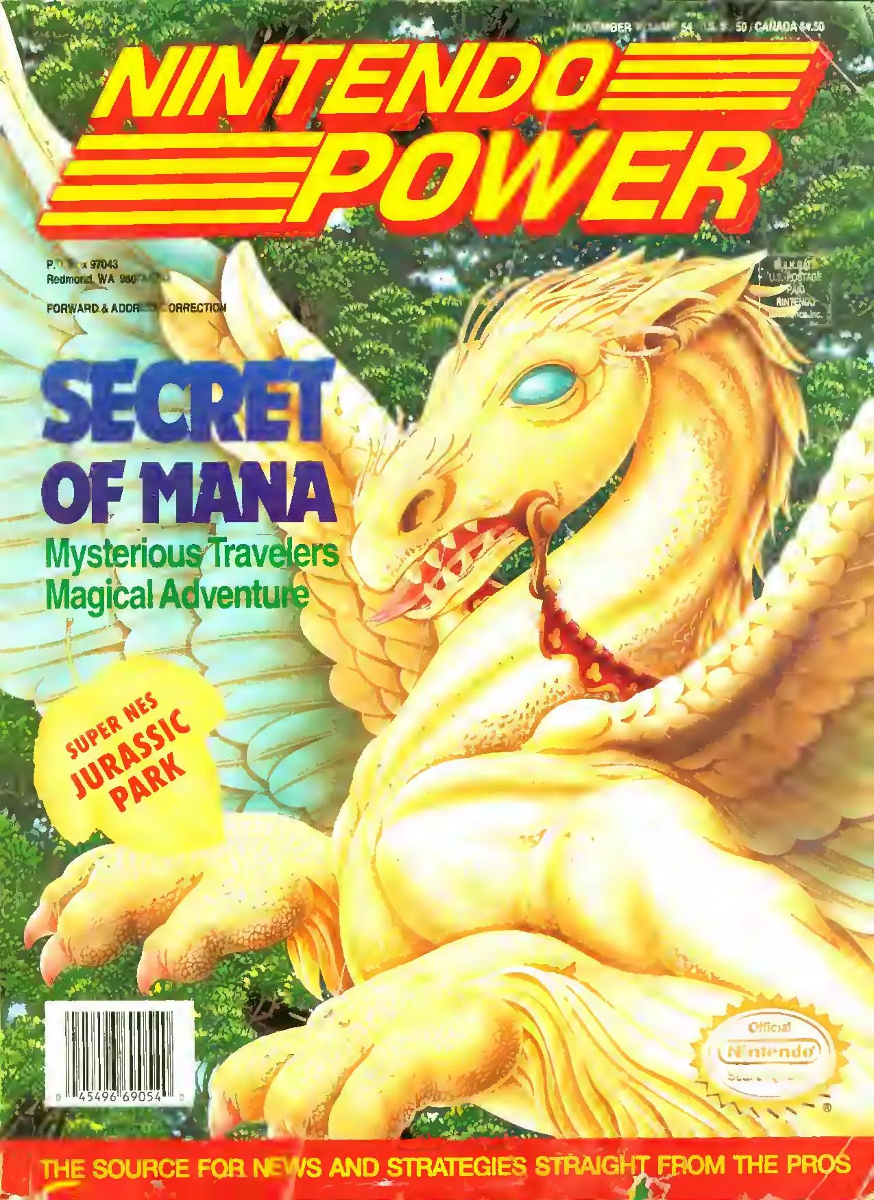 Nintendo Power issue 54 cover — Secret of Mana