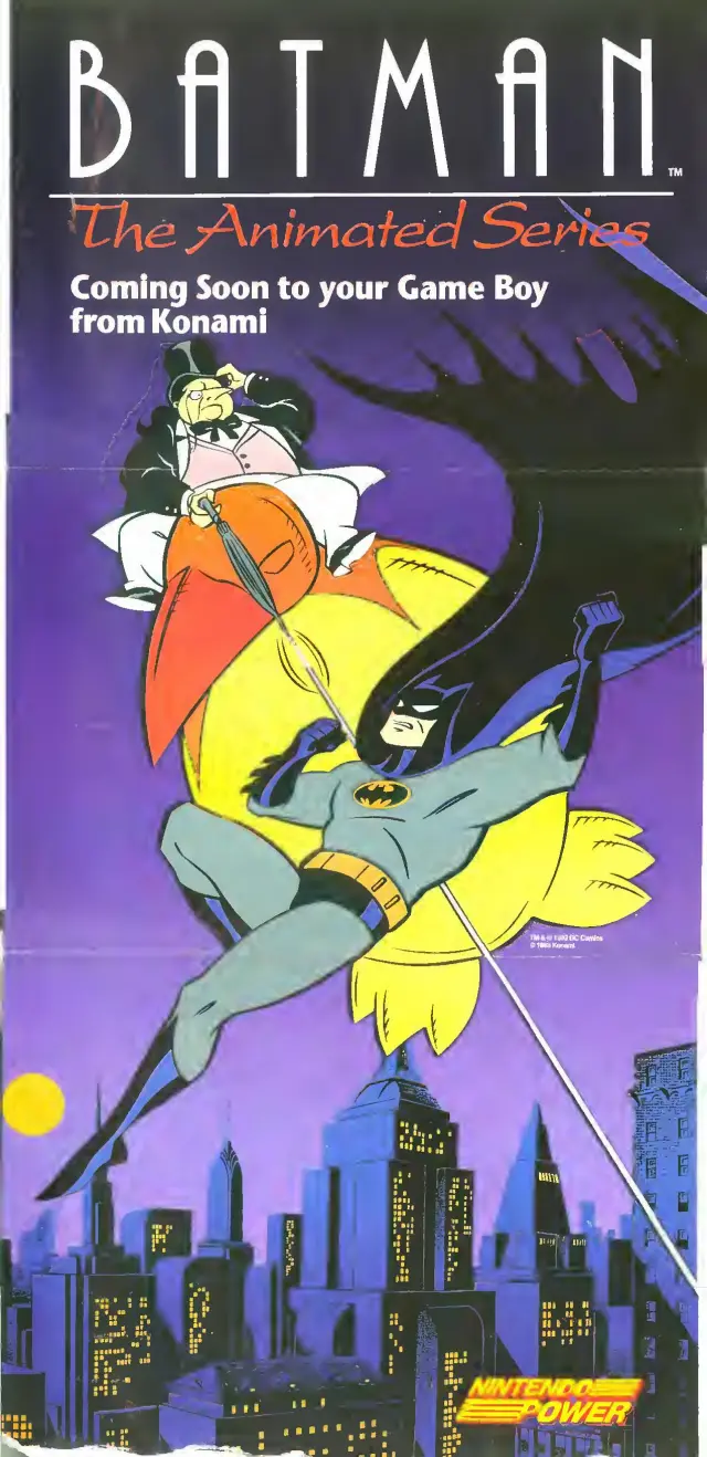 Pull-out poster from Nintendo Power issue 54 — Batman: The Animated Series