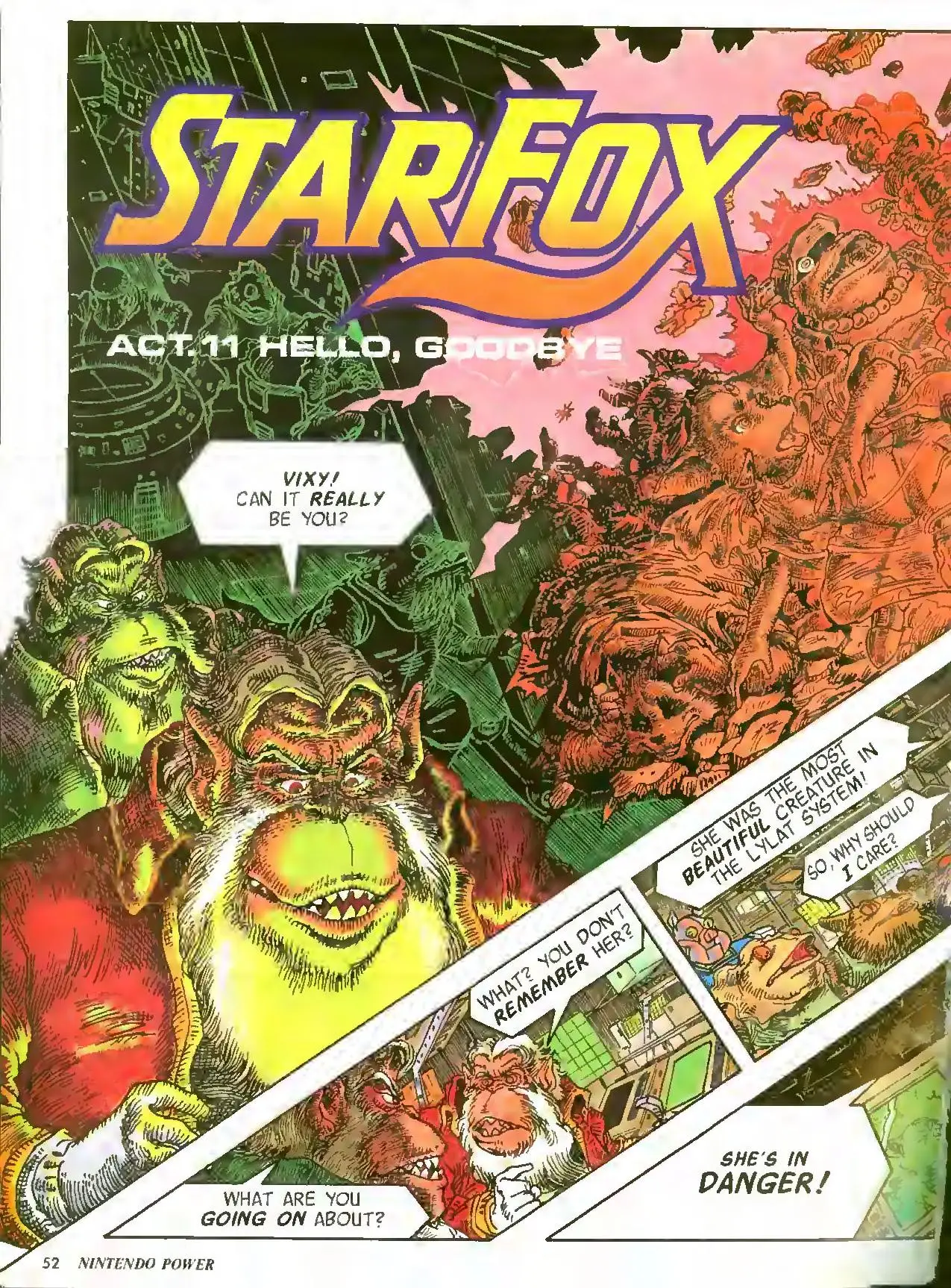 Star Fox from Nintendo Power issue 55, first page