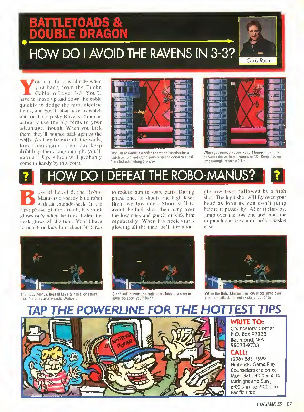 Counselor's Corner from Nintendo Power issue 55, page 87