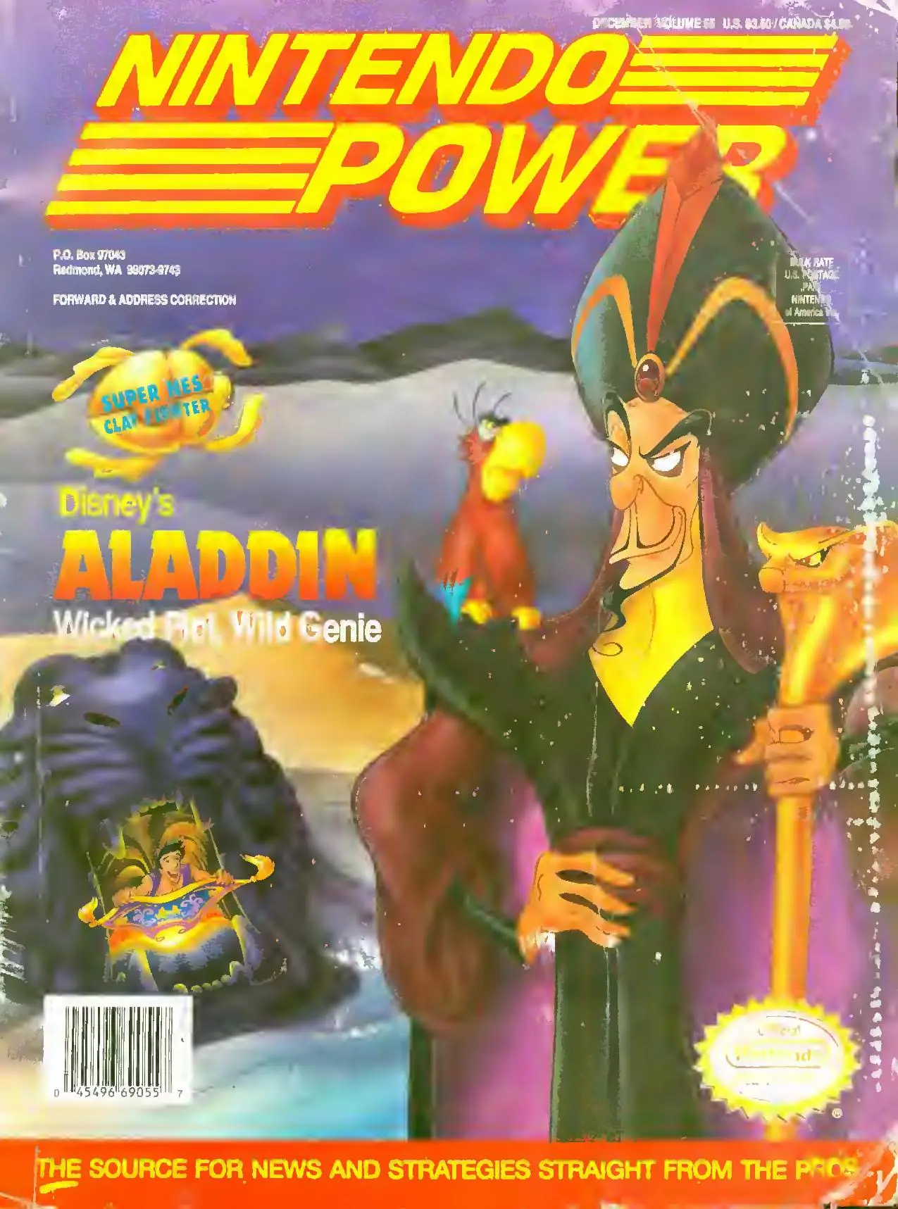 Nintendo Power issue 55 cover — Aladdin