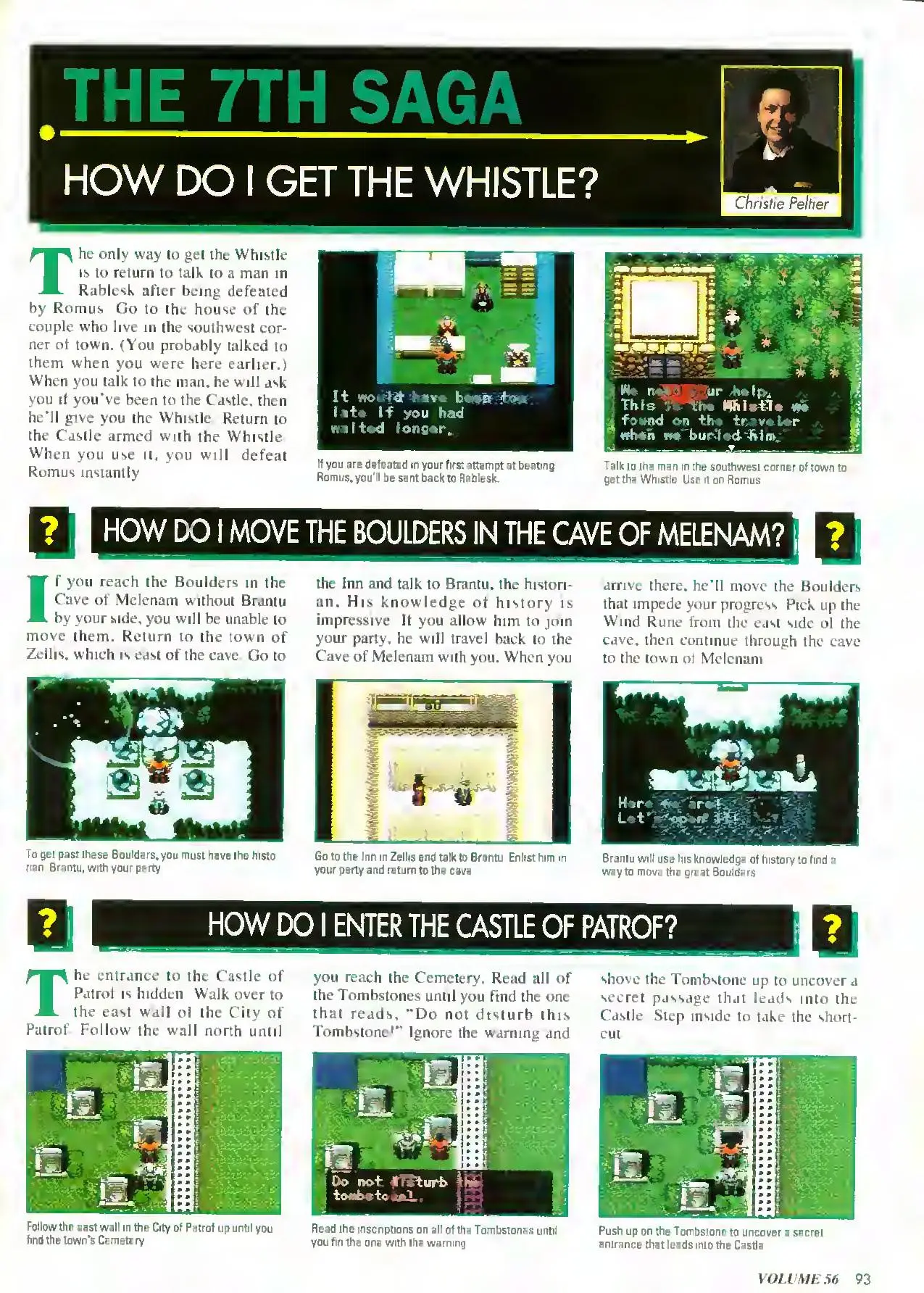 Counselor's Corner from Nintendo Power issue 56, page 52