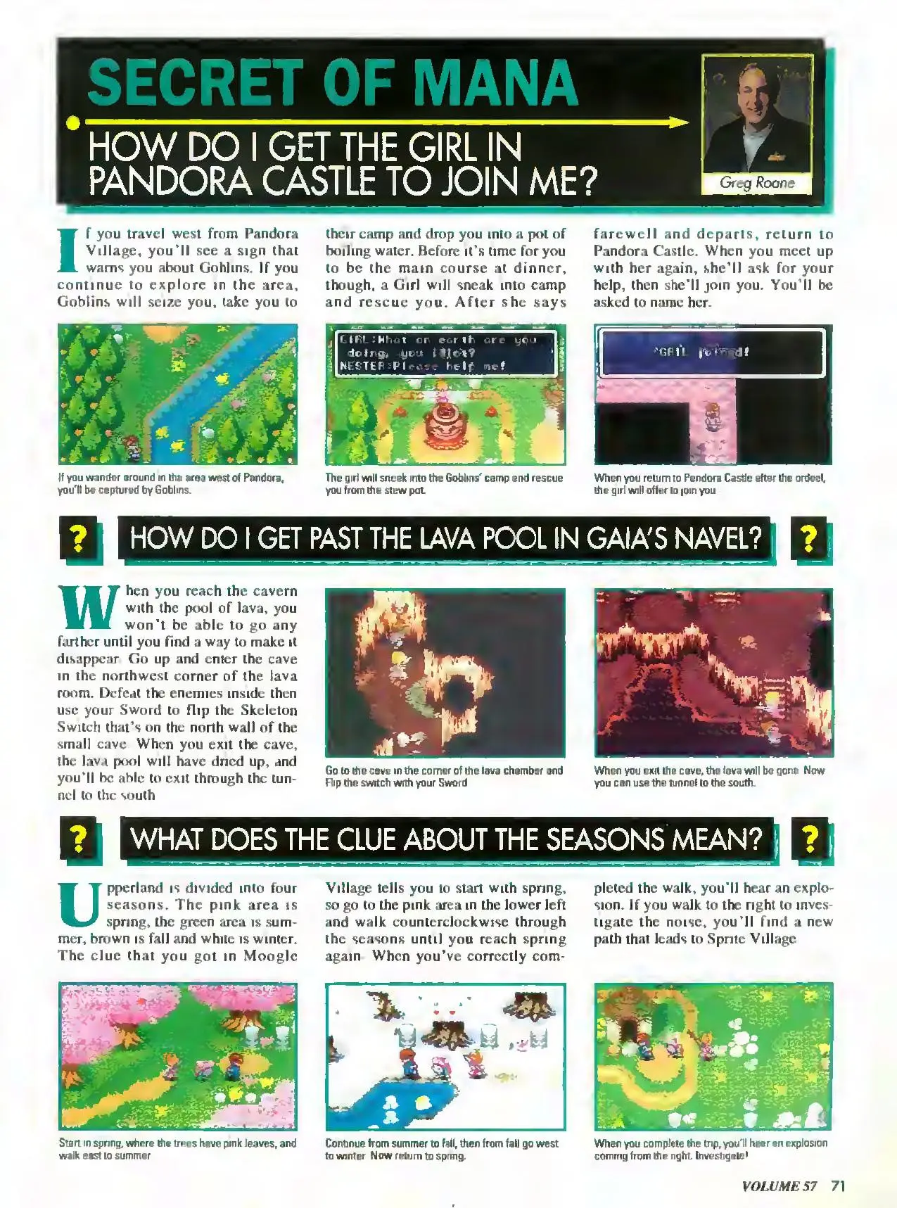 Counselor's Corner from Nintendo Power issue 57, page 71