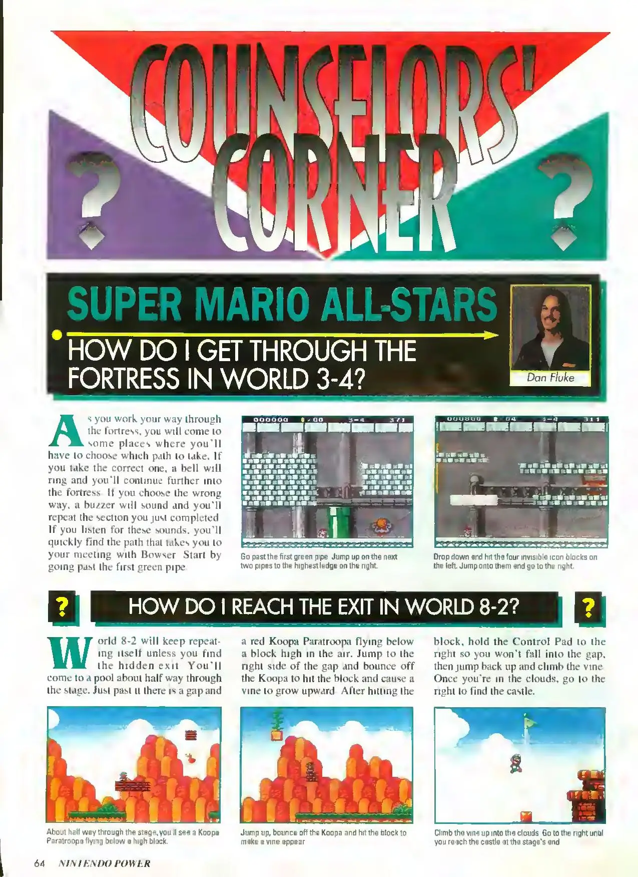 Counselor's Corner from Nintendo Power issue 58, page 58