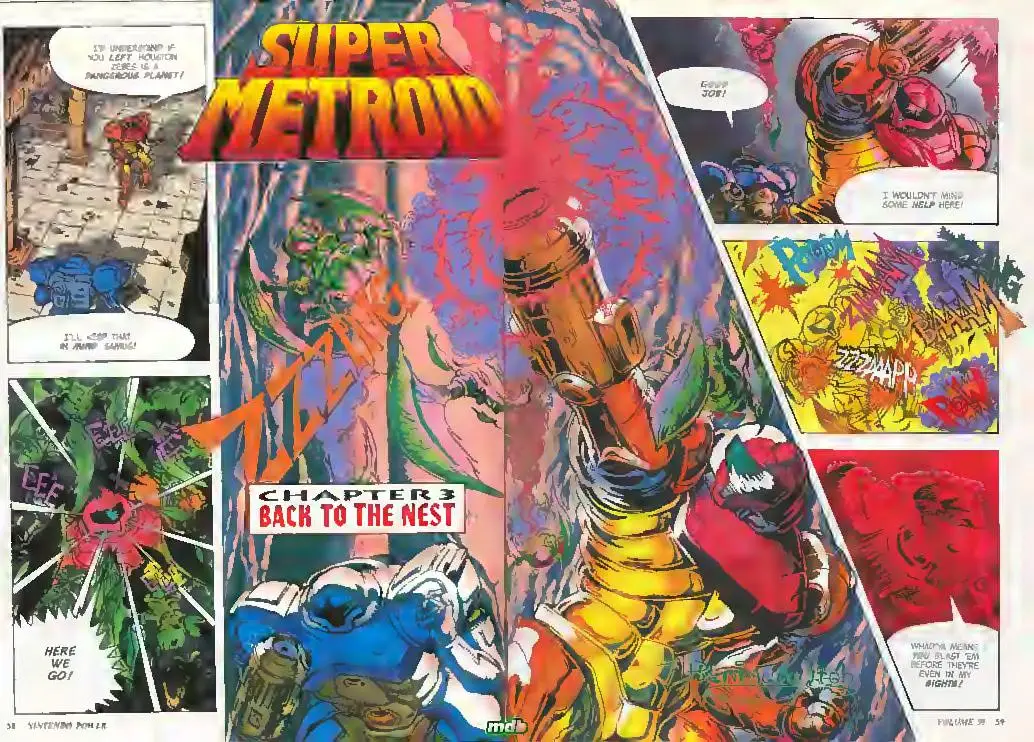Super Metroid from Nintendo Power issue 59, first page