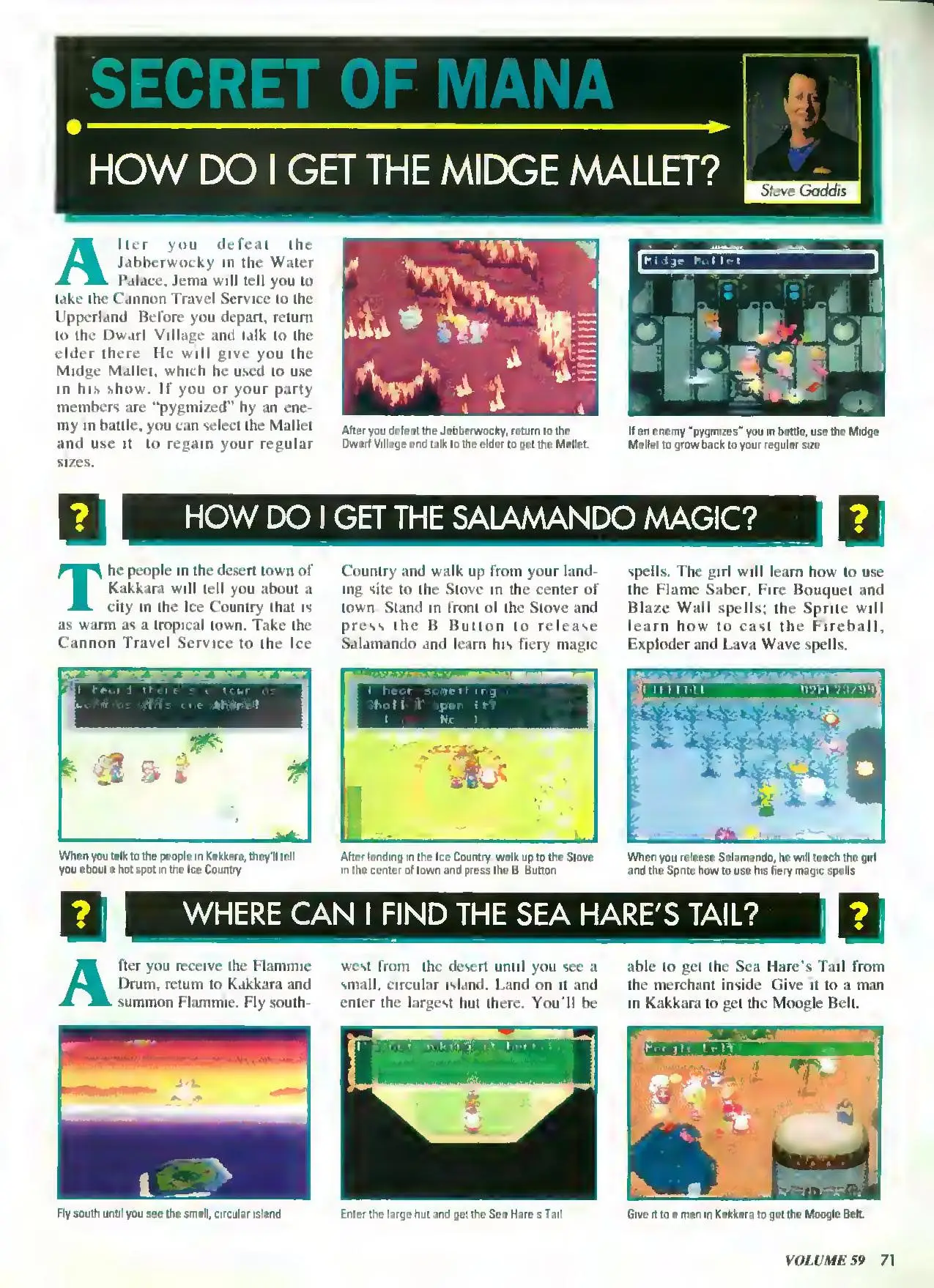 Counselor's Corner from Nintendo Power issue 59, page 71