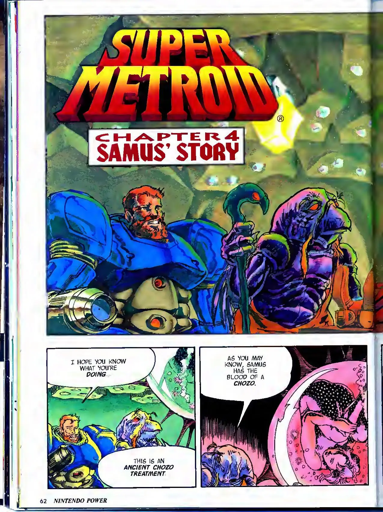 Super Metroid from Nintendo Power issue 60, first page