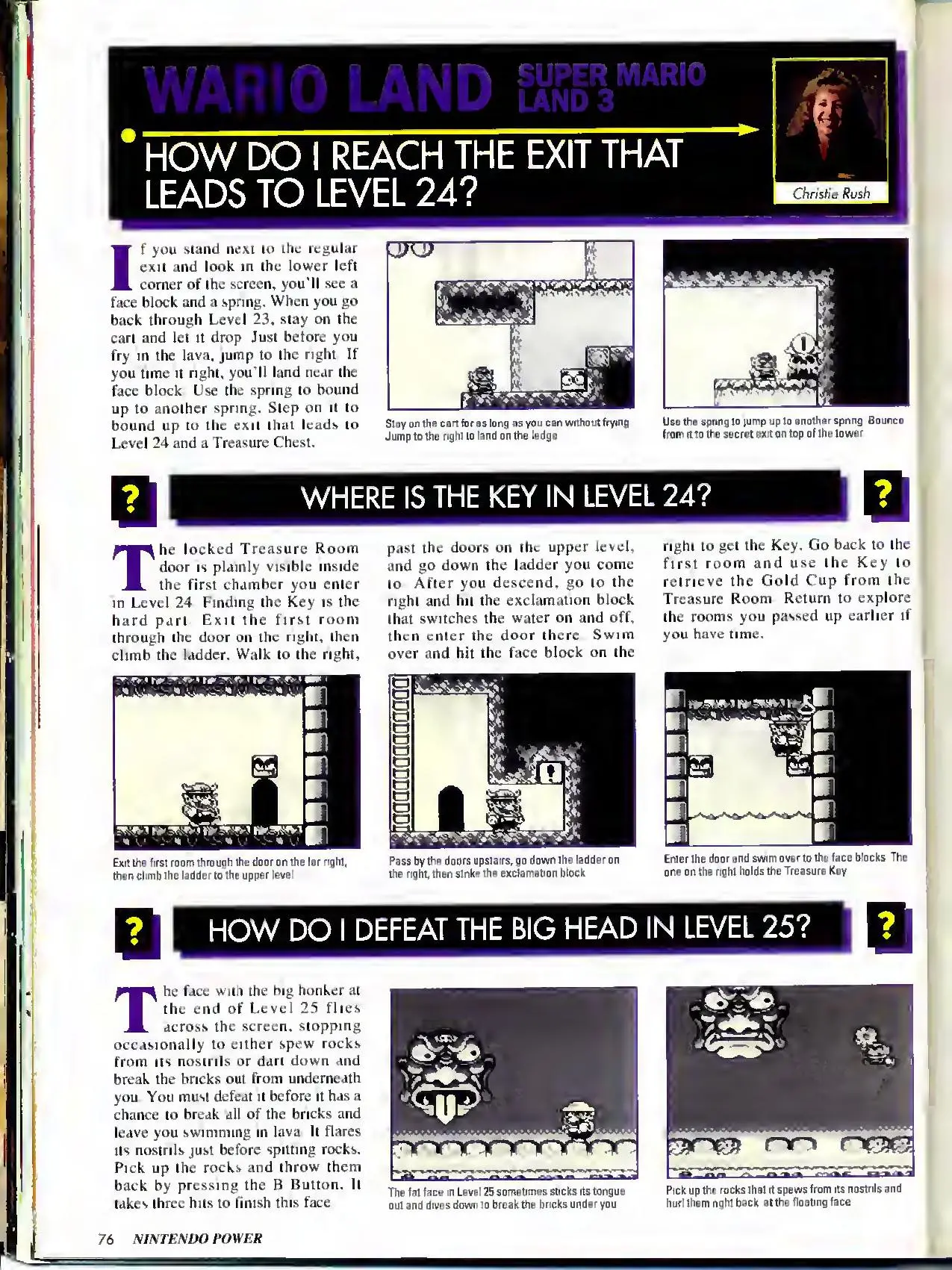 Counselor's Corner from Nintendo Power issue 60, page 76