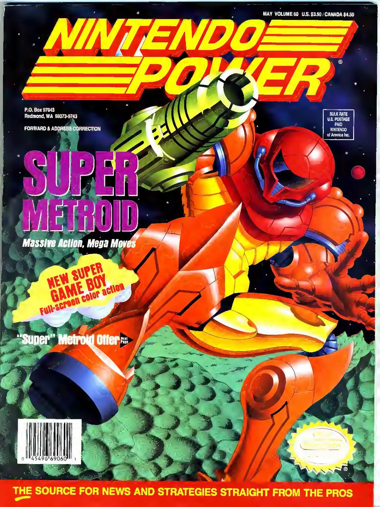 Nintendo Power issue 60 cover — Super Metroid