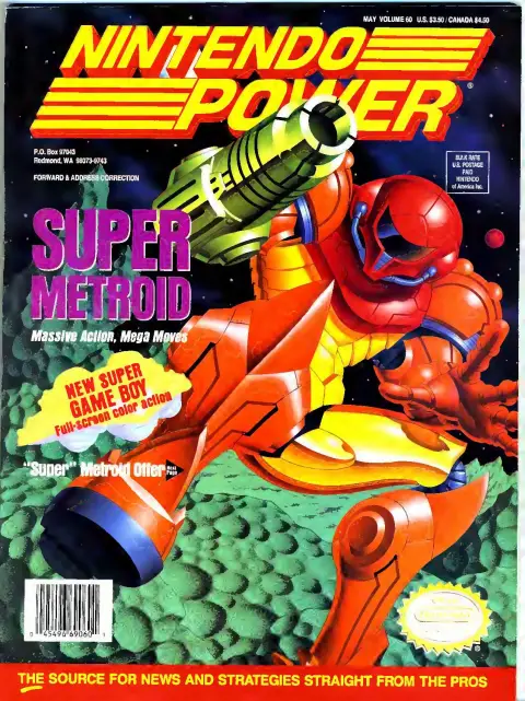 Nintendo Power issue 60 cover — Super Metroid