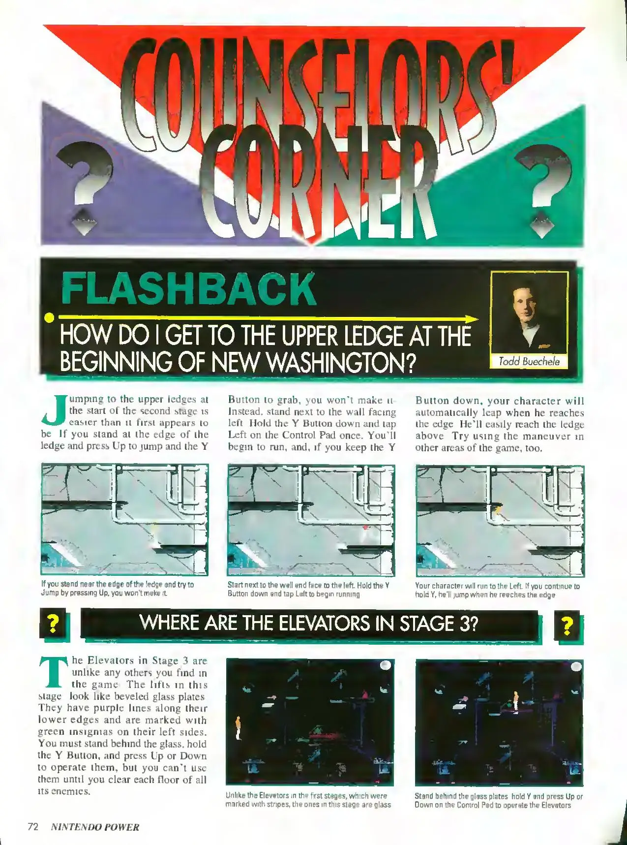 Counselor's Corner from Nintendo Power issue 61, page 72