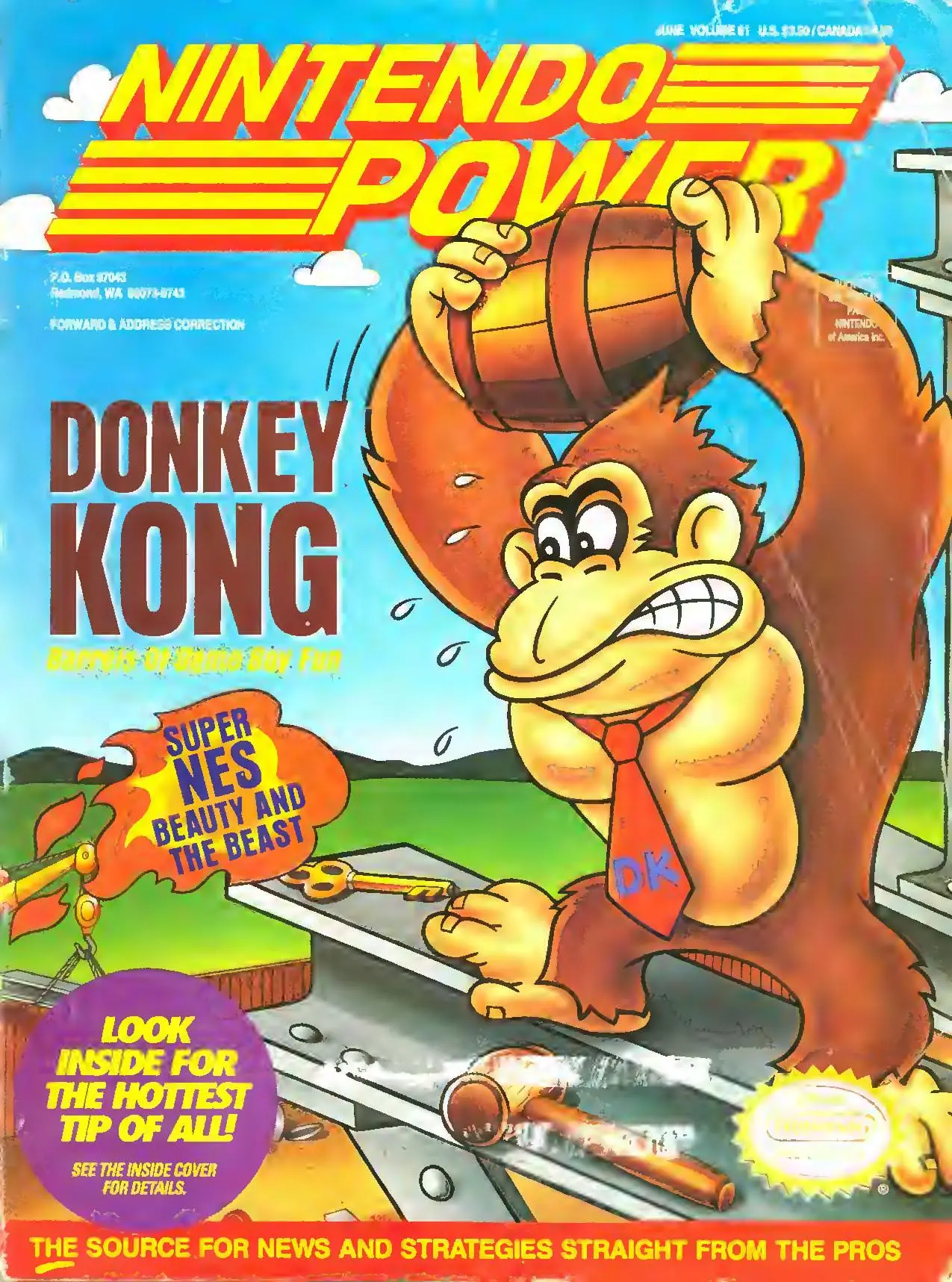 Nintendo Power issue 61 cover — Donkey Kong