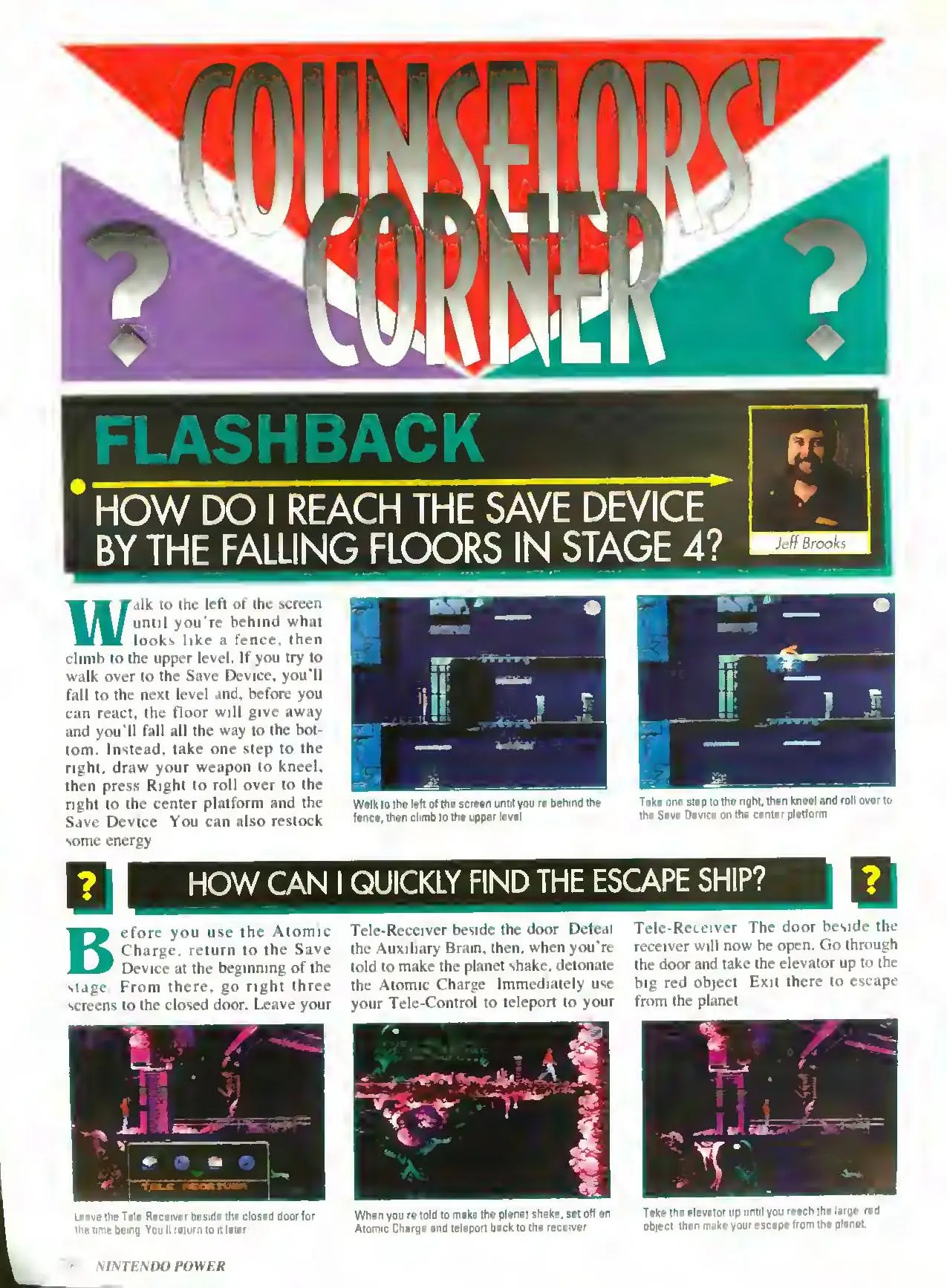 Counselor's Corner from Nintendo Power issue 62, page 76