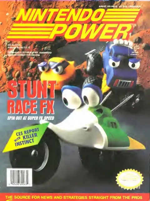 Nintendo Power issue 63 cover — Stunt FX Racing