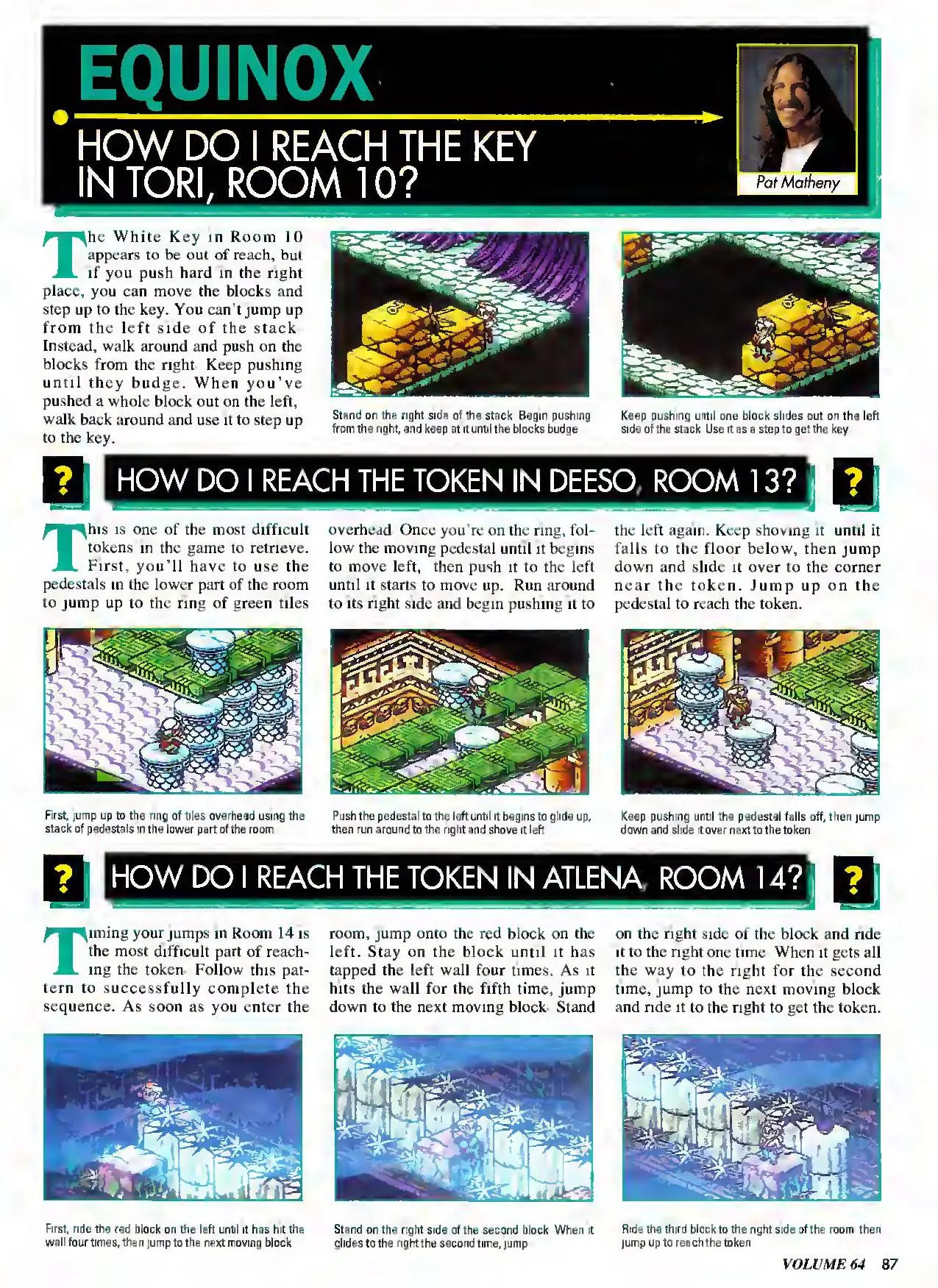 Counselor's Corner from Nintendo Power issue 64, page 87