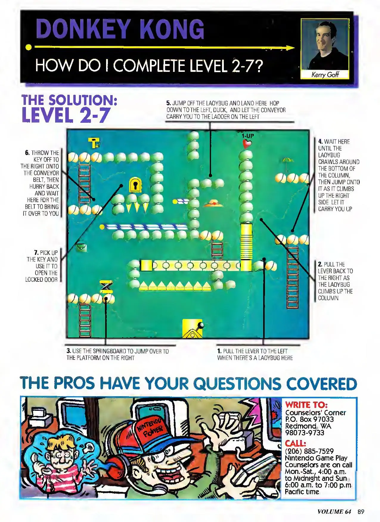 Counselor's Corner from Nintendo Power issue 64, page 89