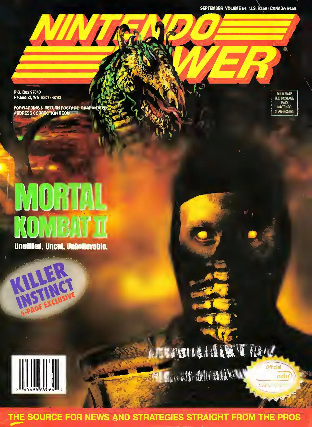 Nintendo Power issue 64 cover — Mortal Kombat 2