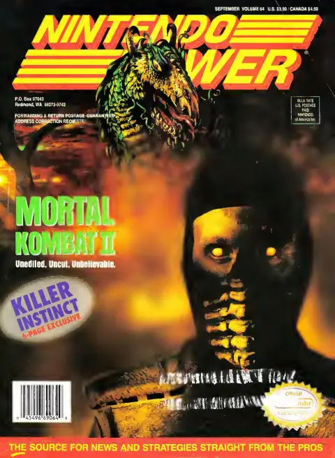 Nintendo Power issue 64 cover — Mortal Kombat 2