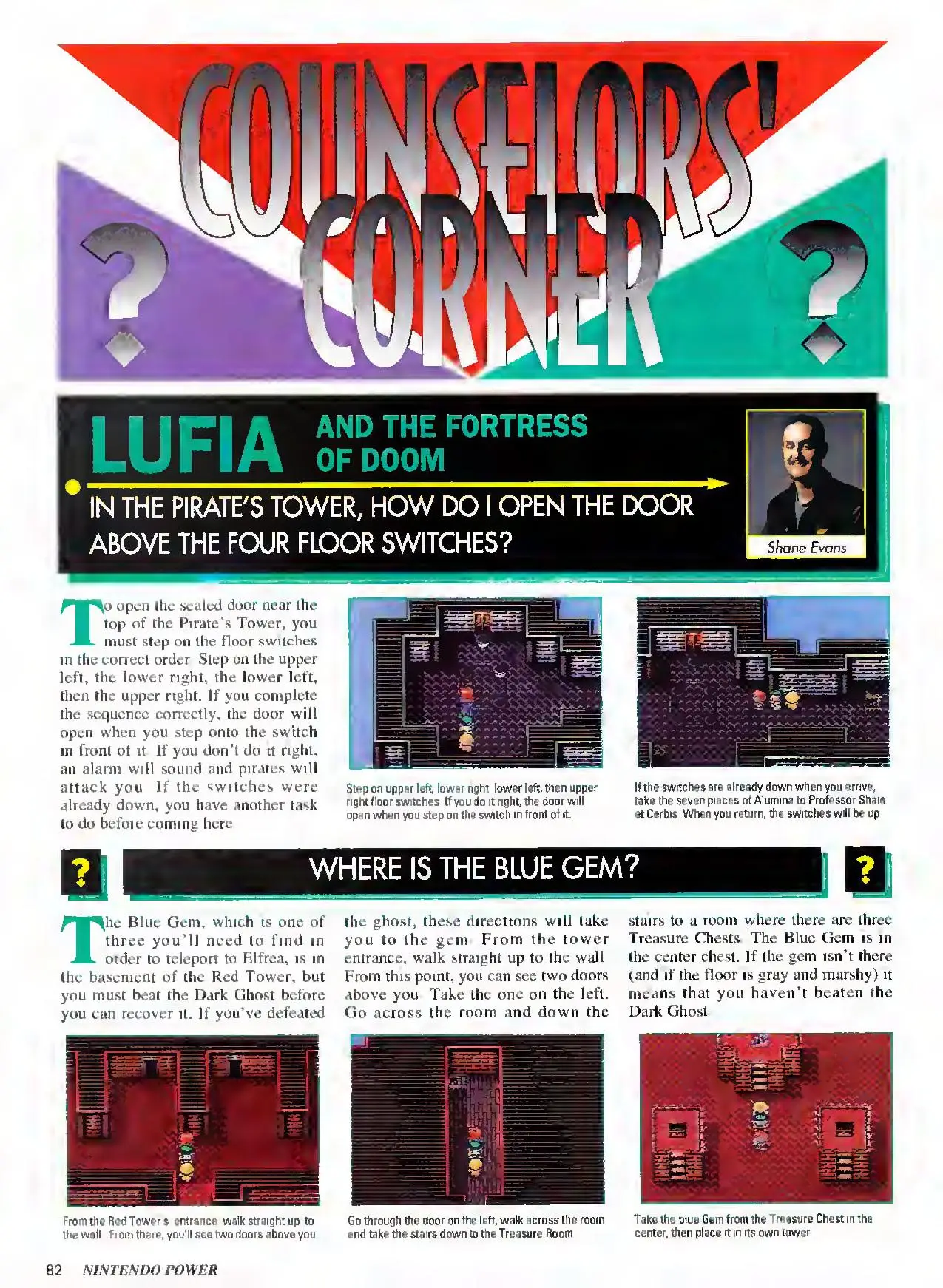 Counselor's Corner from Nintendo Power issue 66, page 82