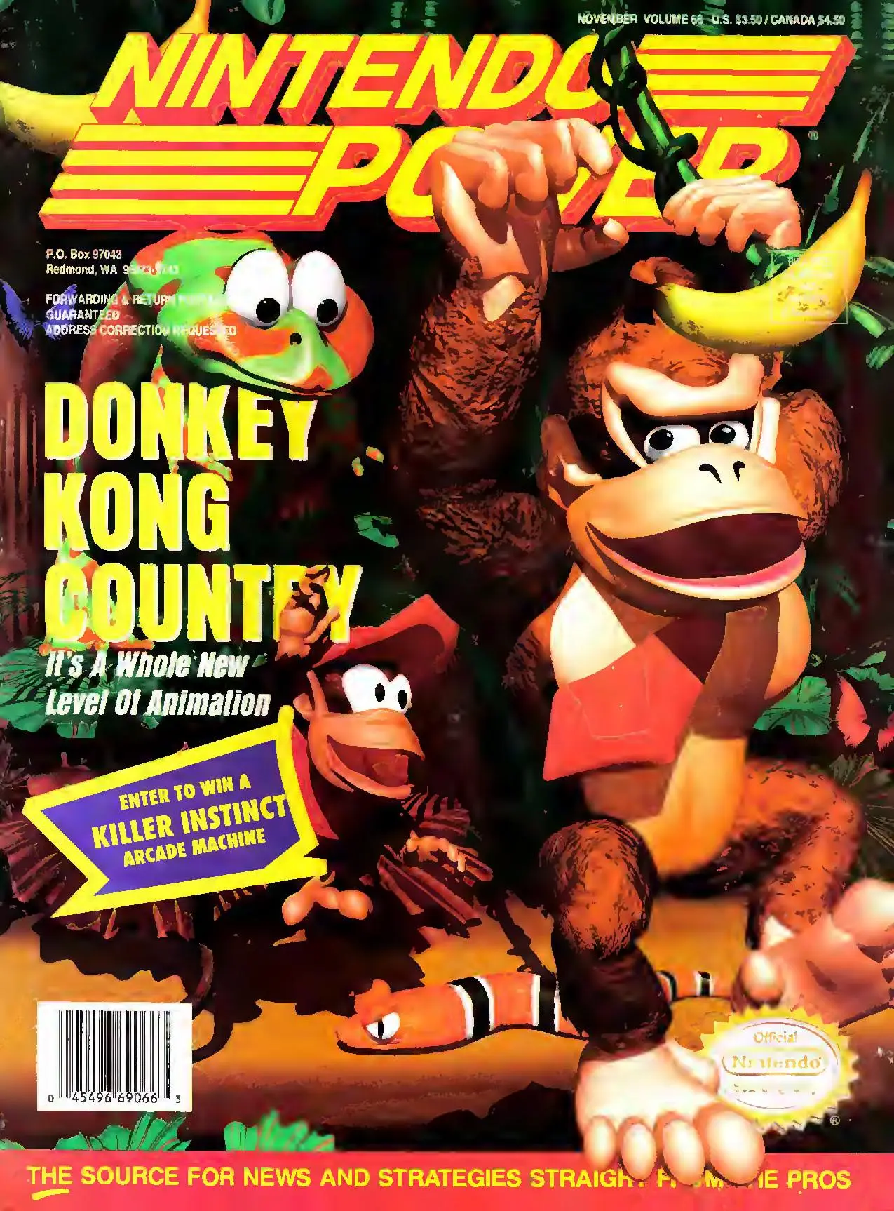 Nintendo Power issue 66 cover — Donkey Kong Country