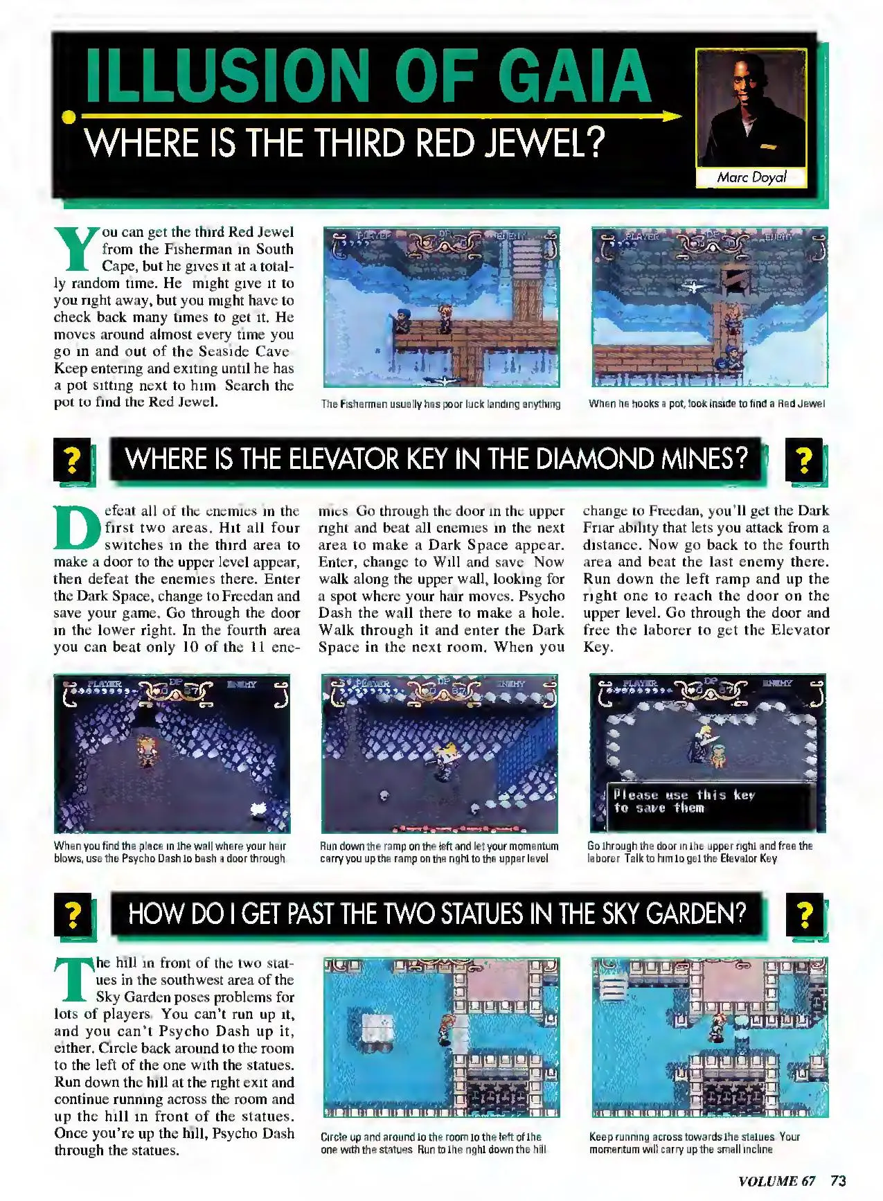 Counselor's Corner from Nintendo Power issue 67, page 73