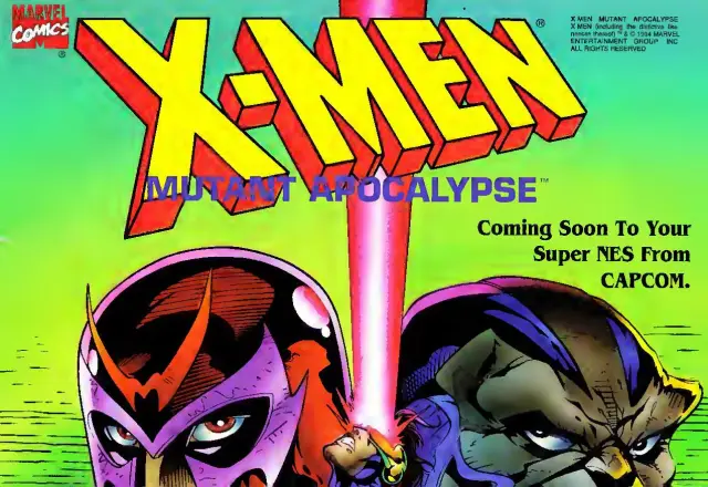 Pull-out poster from Nintendo Power issue 67 — X-Men: Mutant Apocalypse