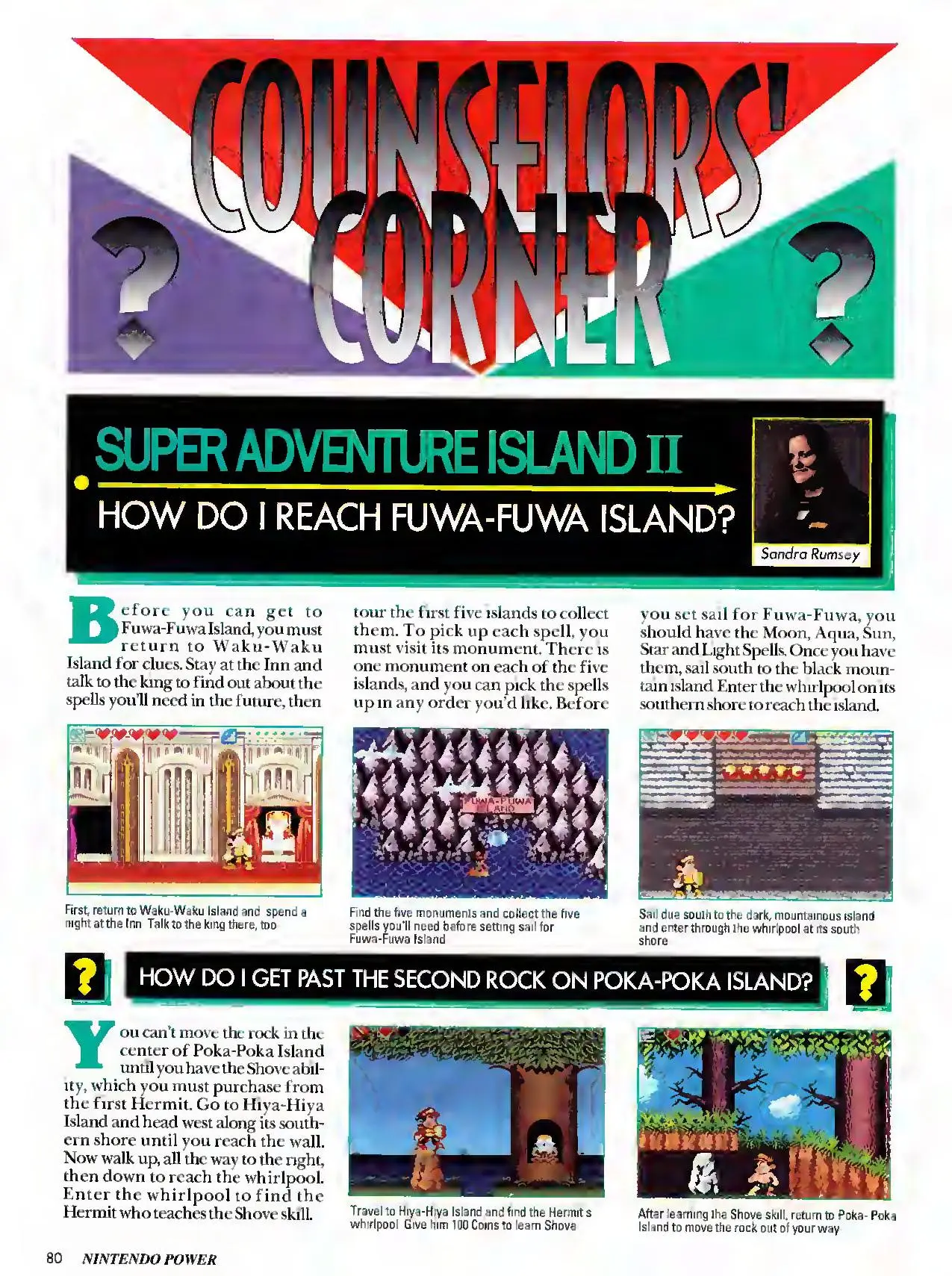Counselor's Corner from Nintendo Power issue 70, page 80