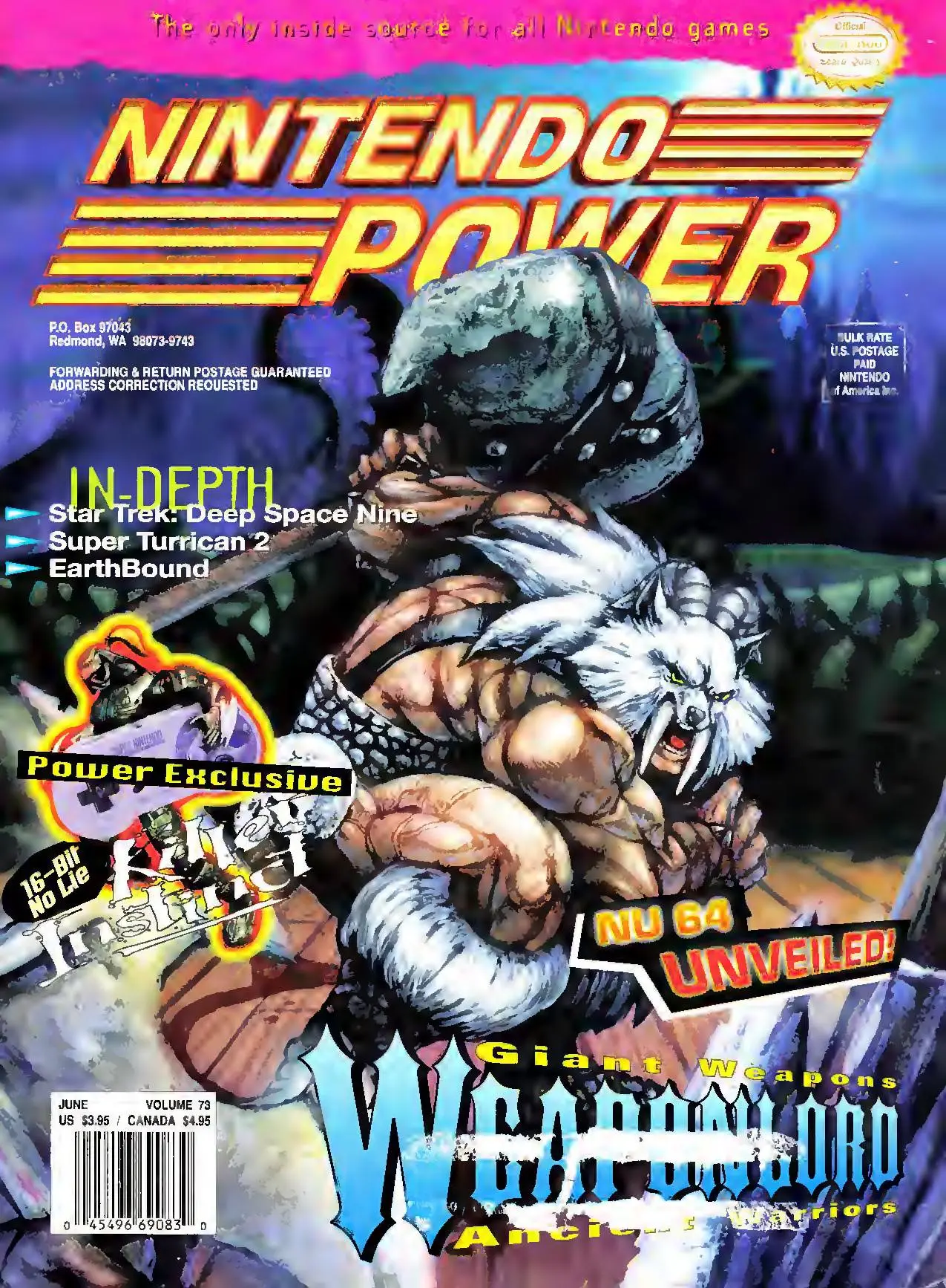 Nintendo Power issue 73 cover — Weaponlord