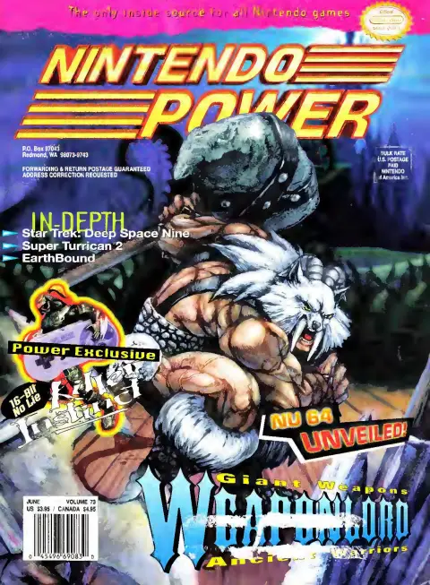 Nintendo Power issue 73 cover — Weaponlord