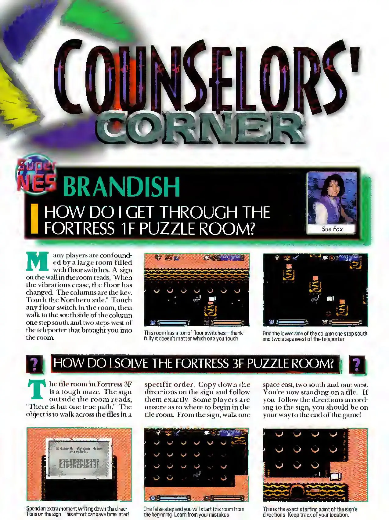 Counselor's Corner from Nintendo Power issue 74, page 86